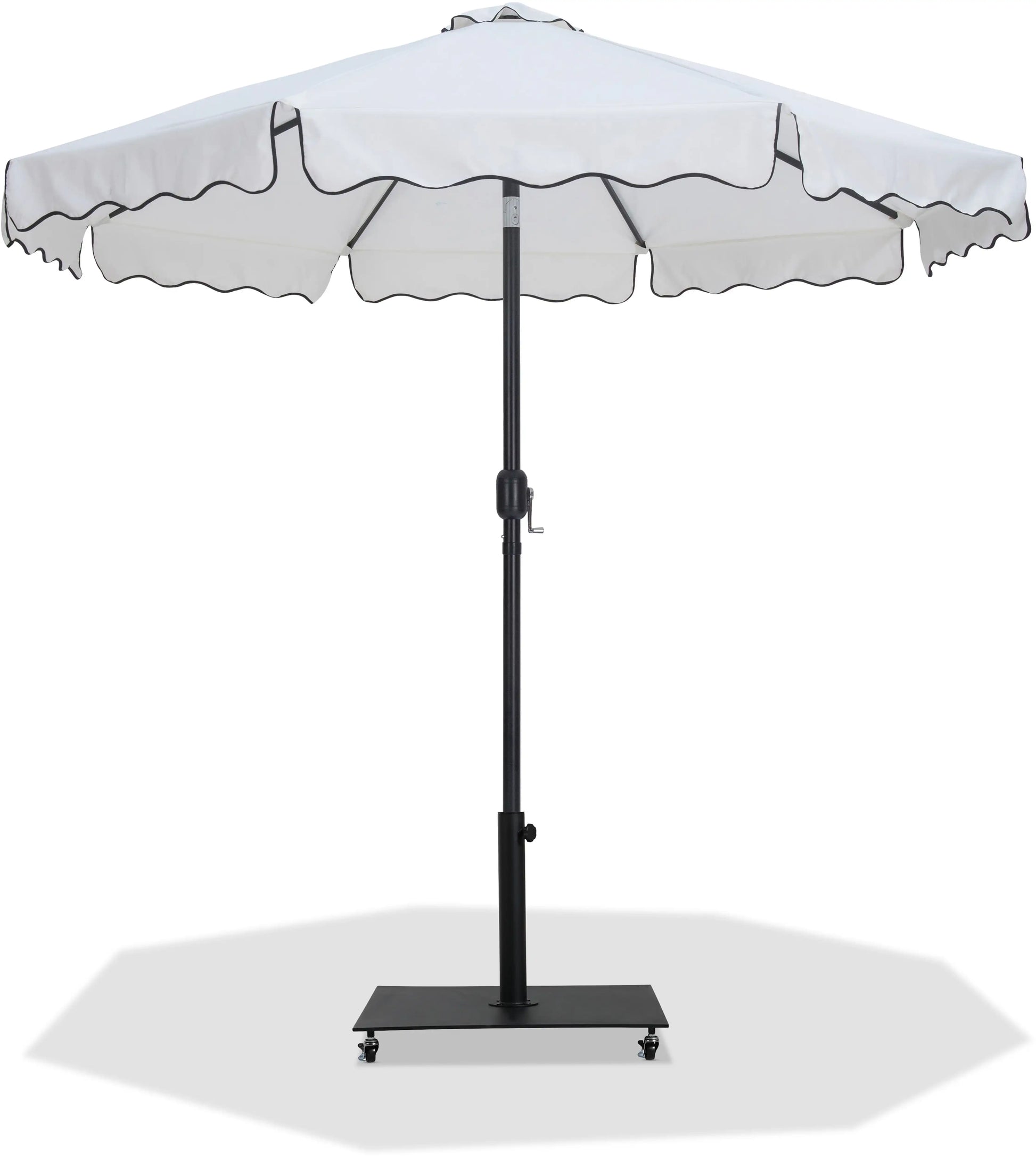 Amalfi - Aluminum Patio Umbrella - Black Base / Black Pole - Best Buy Furniture