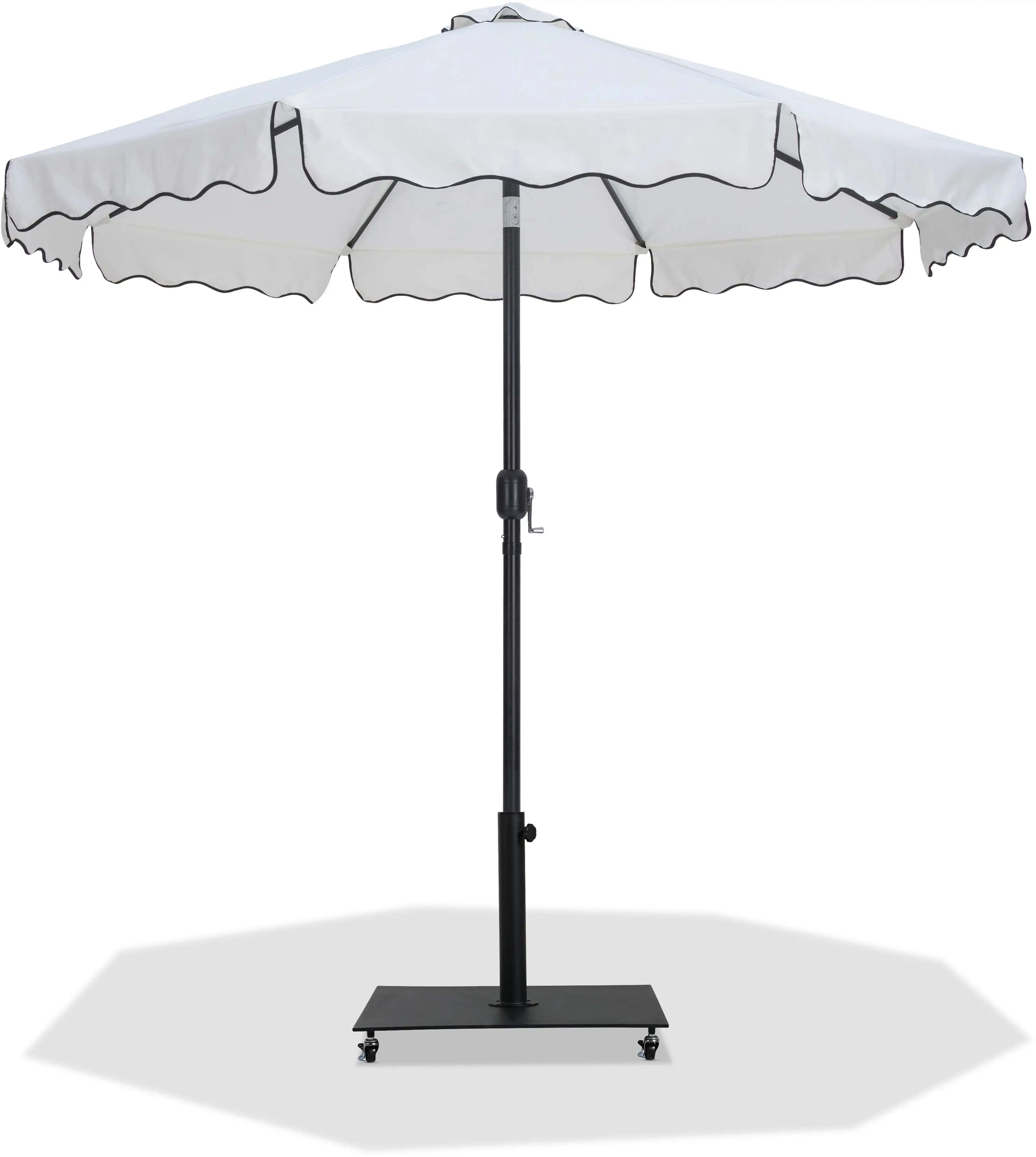 Amalfi - Aluminum Patio Umbrella - Black Base / Black Pole - Best Buy Furniture