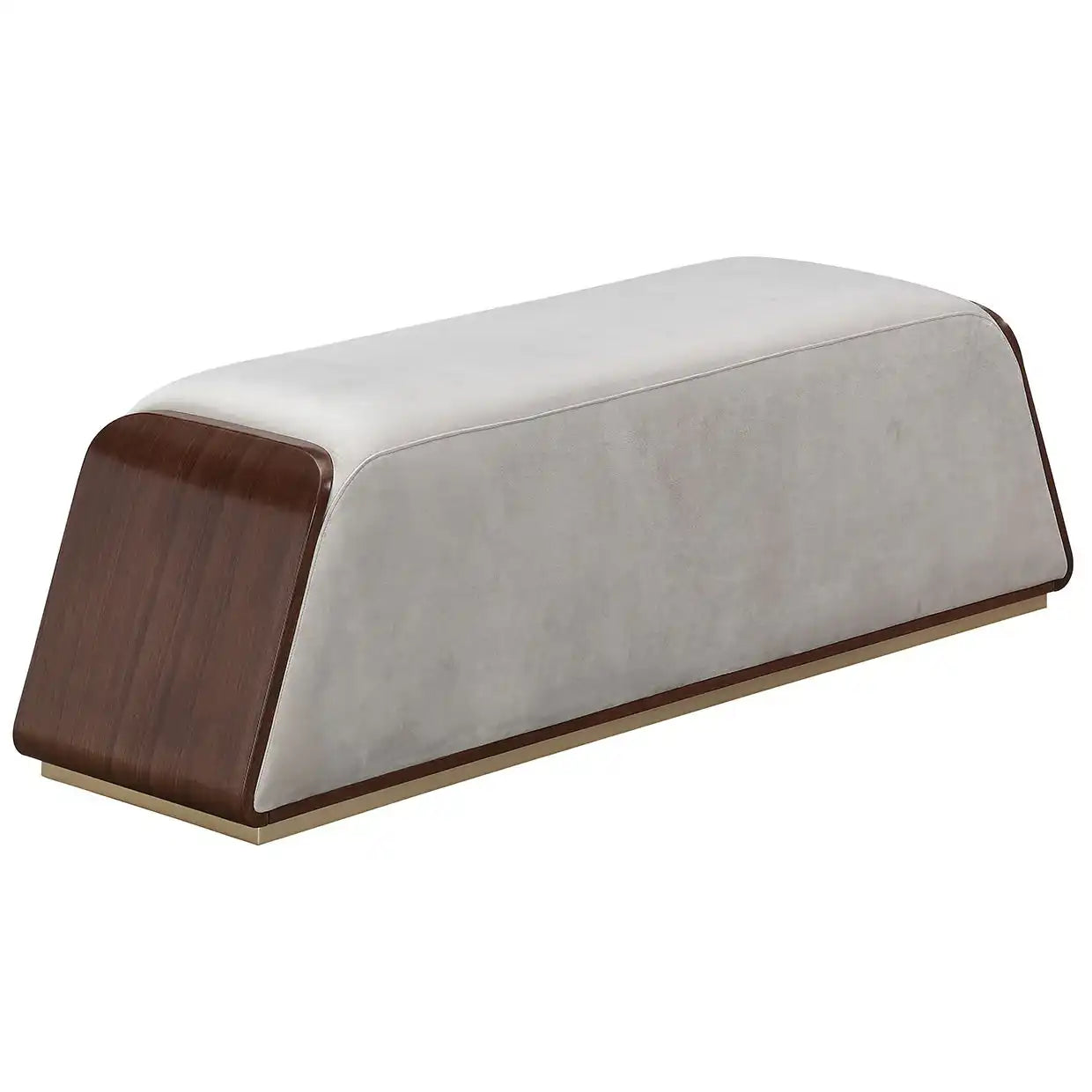 Houston - Accent Bench - Porcini / Walnut - Best Buy Furniture