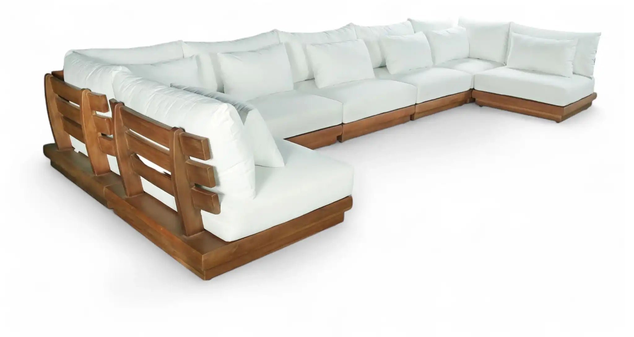 Mirella - 7 Piece Water Resistant Fabric Upholstered Outdoor Patio Modular Sectional - Best Buy Furniture