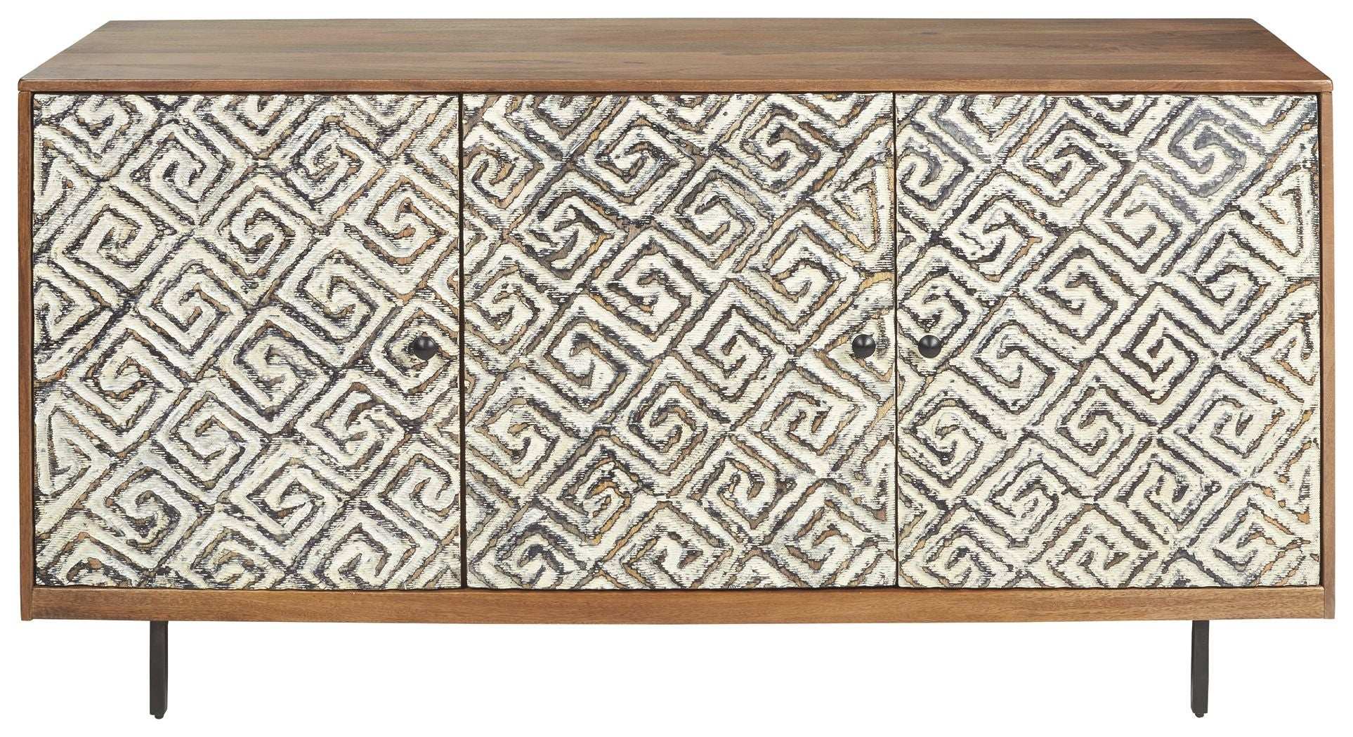 Kerrings - Accent Cabinet - Brown / Black / White - Best Buy Furniture