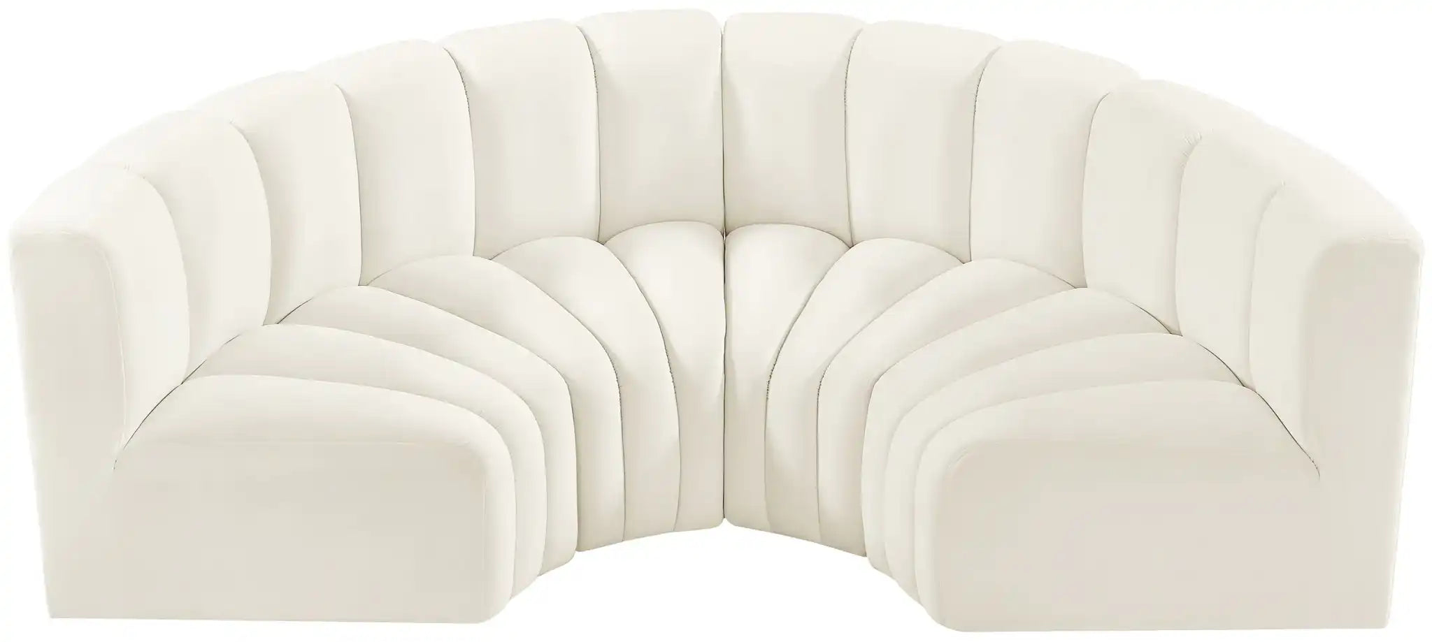 Arc - Velvet 4 Piece U-Shaped Modular Sofa