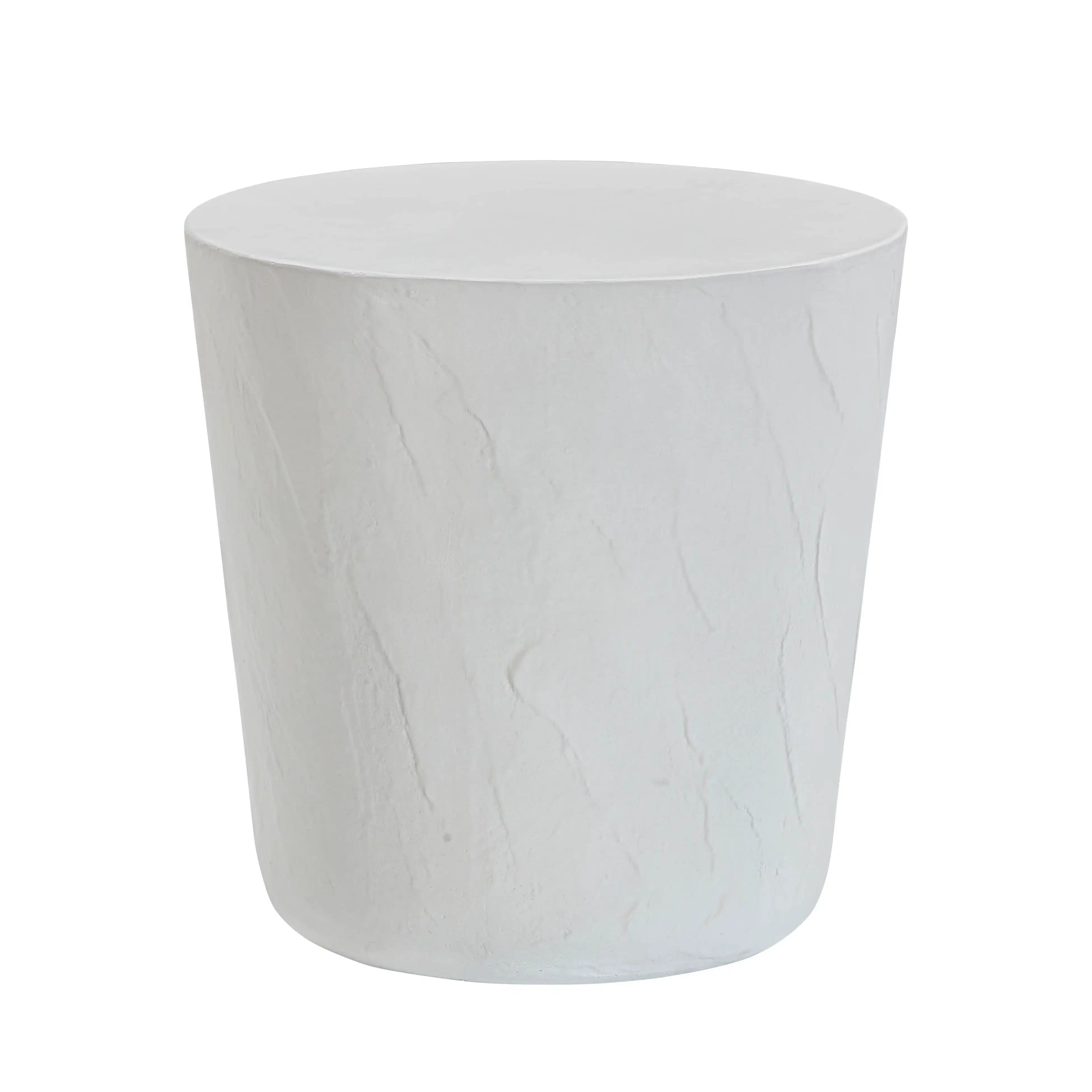 Margot - Faux Plaster Indoor / Outdoor Concrete Stool - Light Gray - Best Buy Furniture