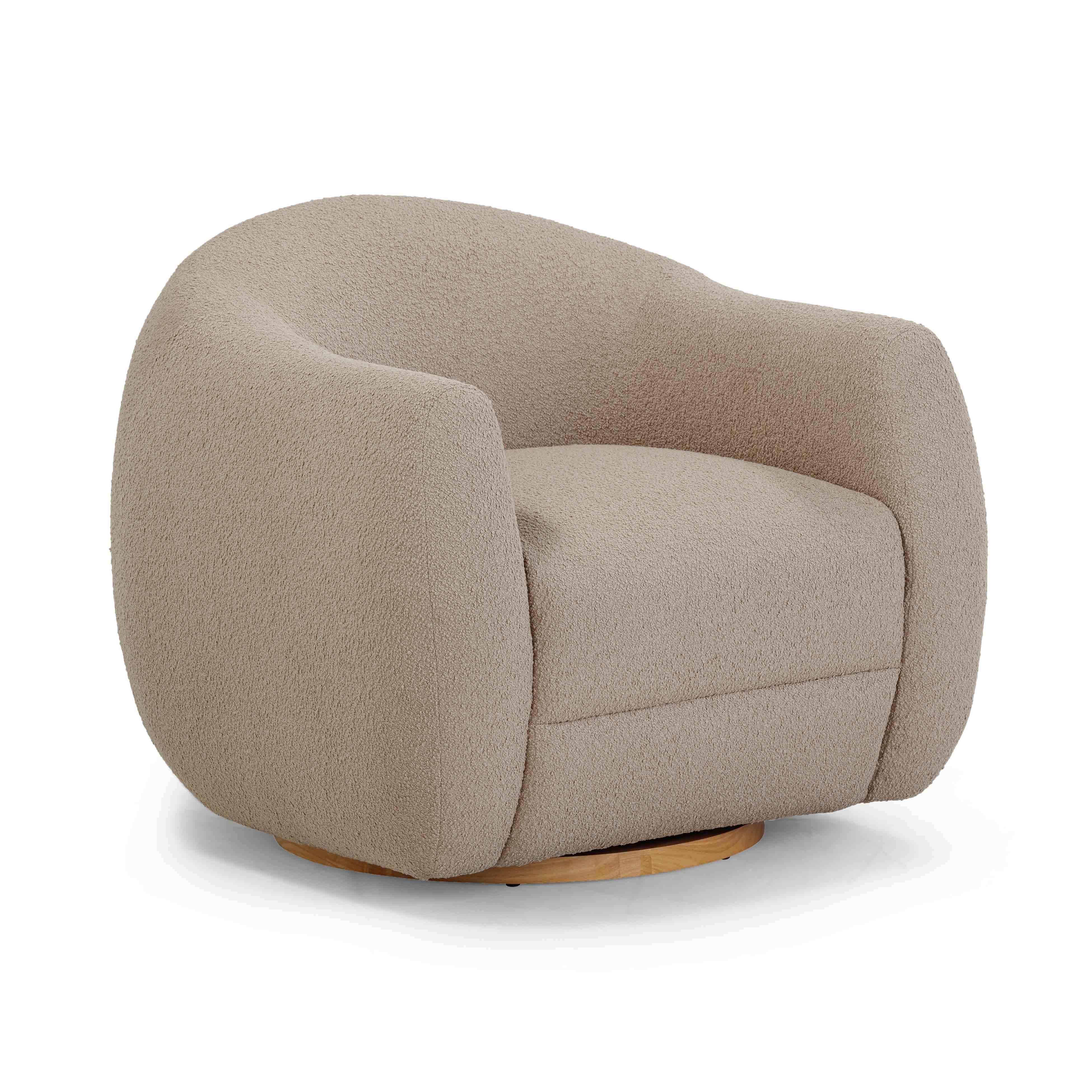 Judy - Boucle Swivel Chair - Best Buy Furniture