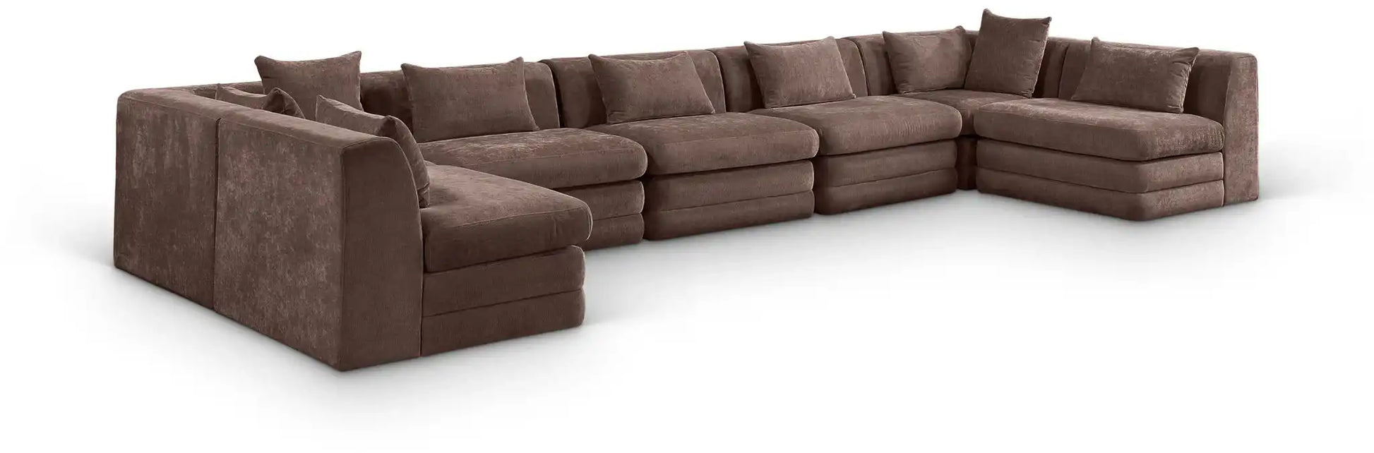 Stellar - 7 Piece Chenille Fabric Upholstered Modular Sectional - Best Buy Furniture