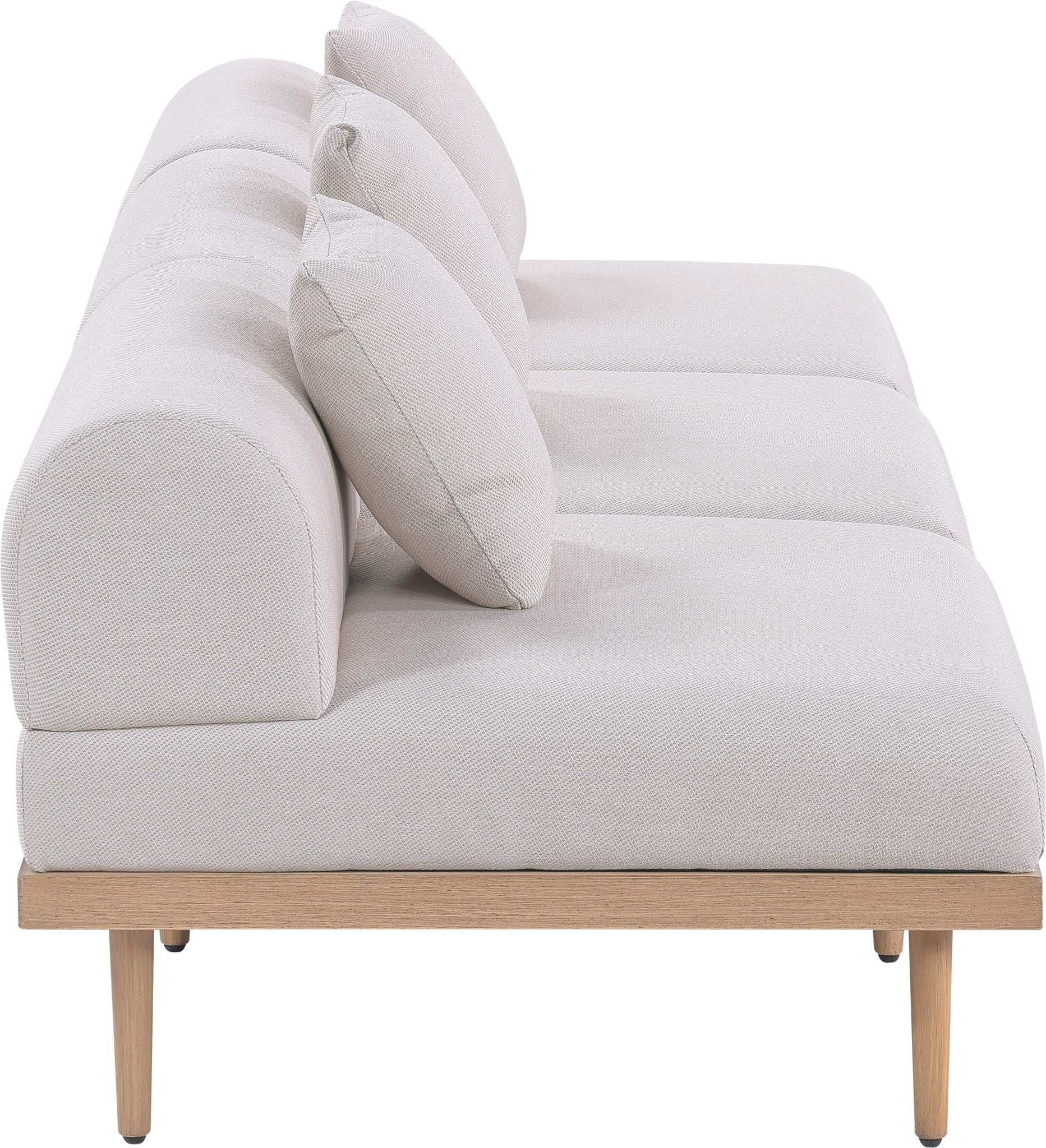 Laguna - 3 Piece Resilient Water Resistant Fabric 106.5" Outdoor Patio Armless Modular Sofa