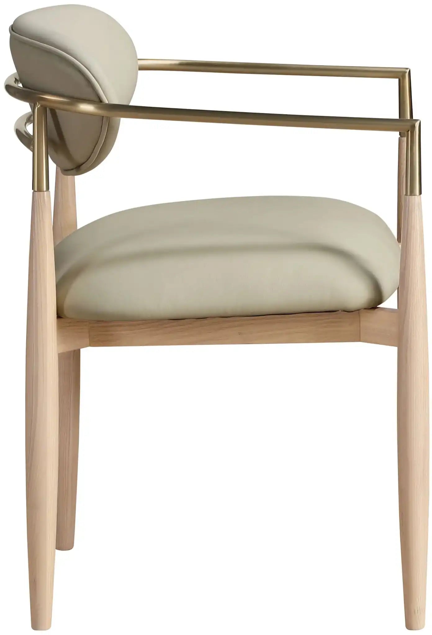 Riccio - Dining Arm Chair (Set of 2) - Natural And Gold Frame