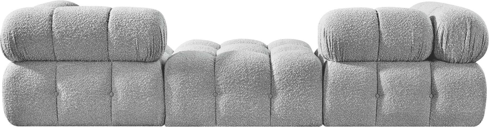 Ames - 3 Piece Boucle Modular Sofa With 1 Backless Seat
