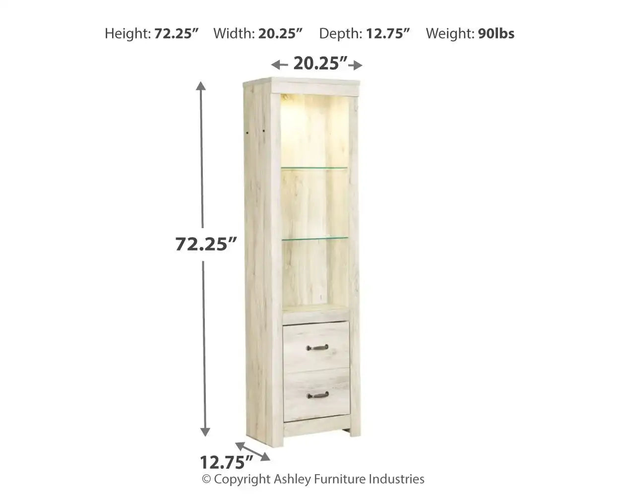 Bellaby - Pier - 2 Drawers - Whitewash - Best Buy Furniture
