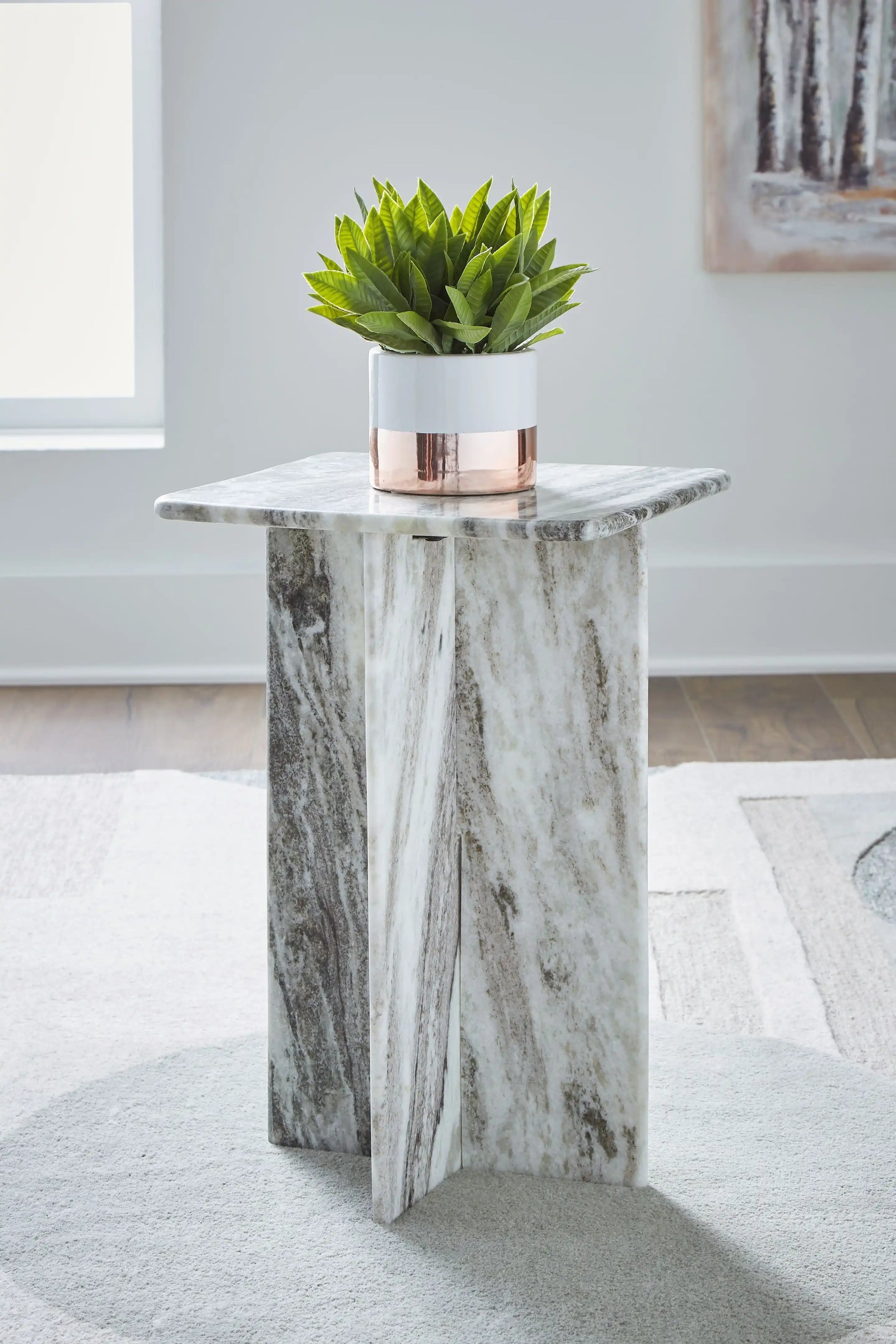 Keithwell - Square Accent Table - Gray - Best Buy Furniture