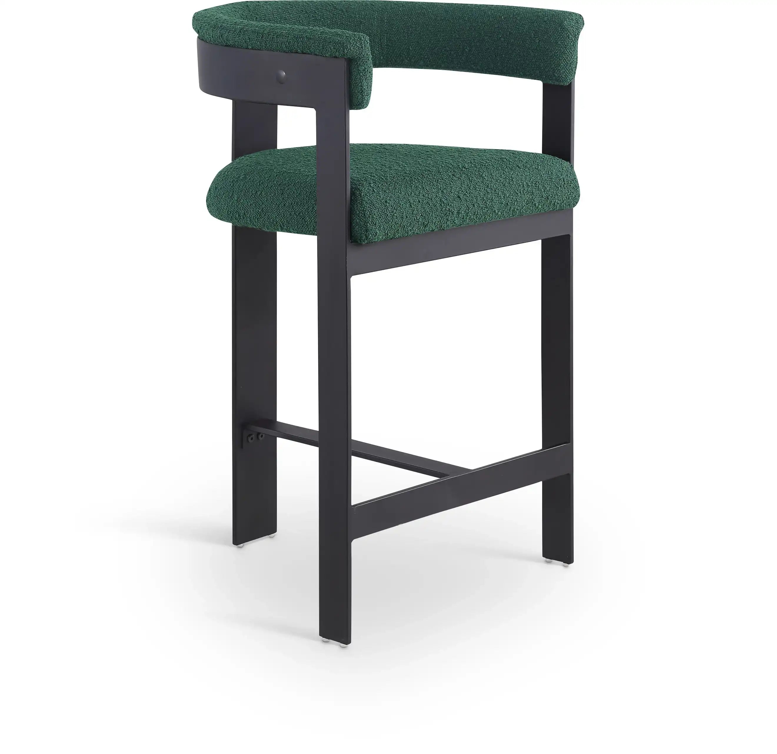 Romeo - Boucle Counter Stool With Black Base (Set of 2) - Best Buy Furniture