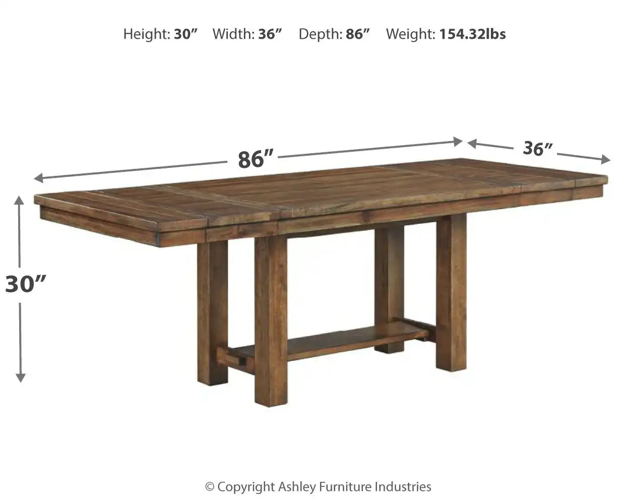 Moriville - Rectangular Dining Room Extension Table - Grayish Brown - Best Buy Furniture