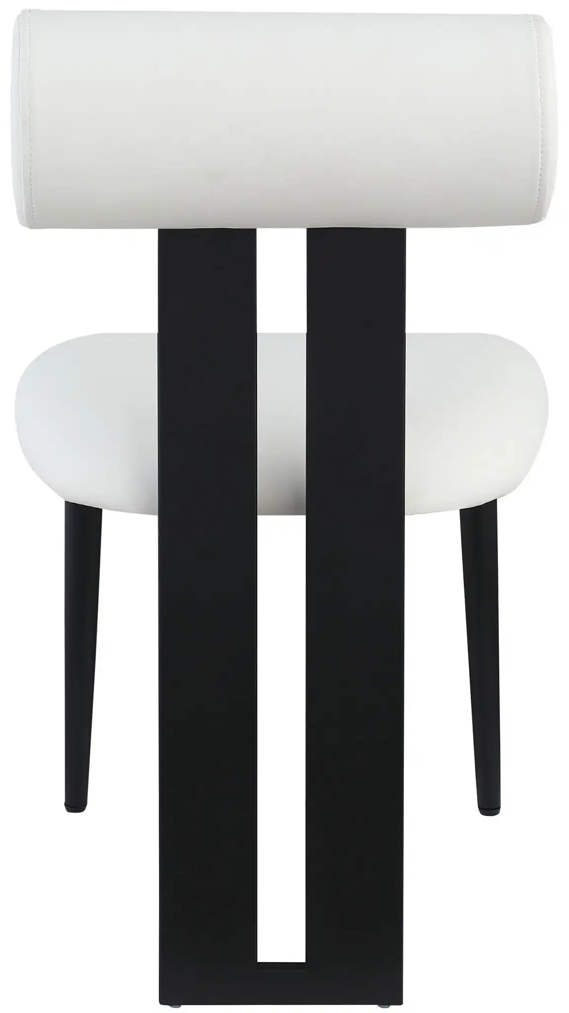 Dario - Faux Leather Dining Chair With Black Frame (Set of 2)