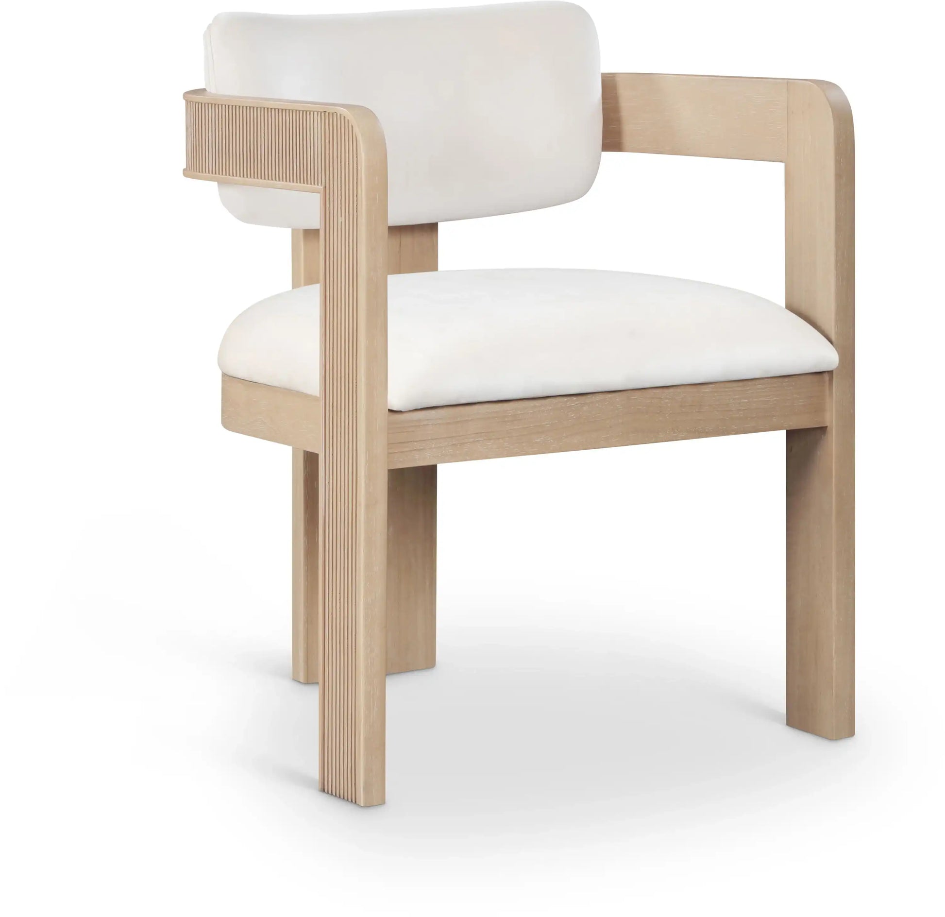 Sacha - Velvet Dining Chair With Natural Base (Set of 2) - Best Buy Furniture