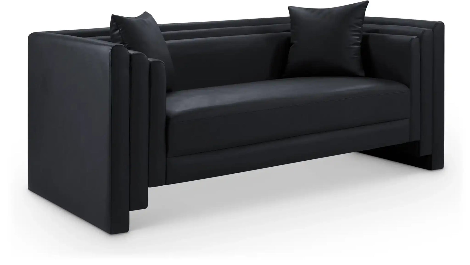 Everett - Vegan Leather Upholstered Loveseat - Best Buy Furniture