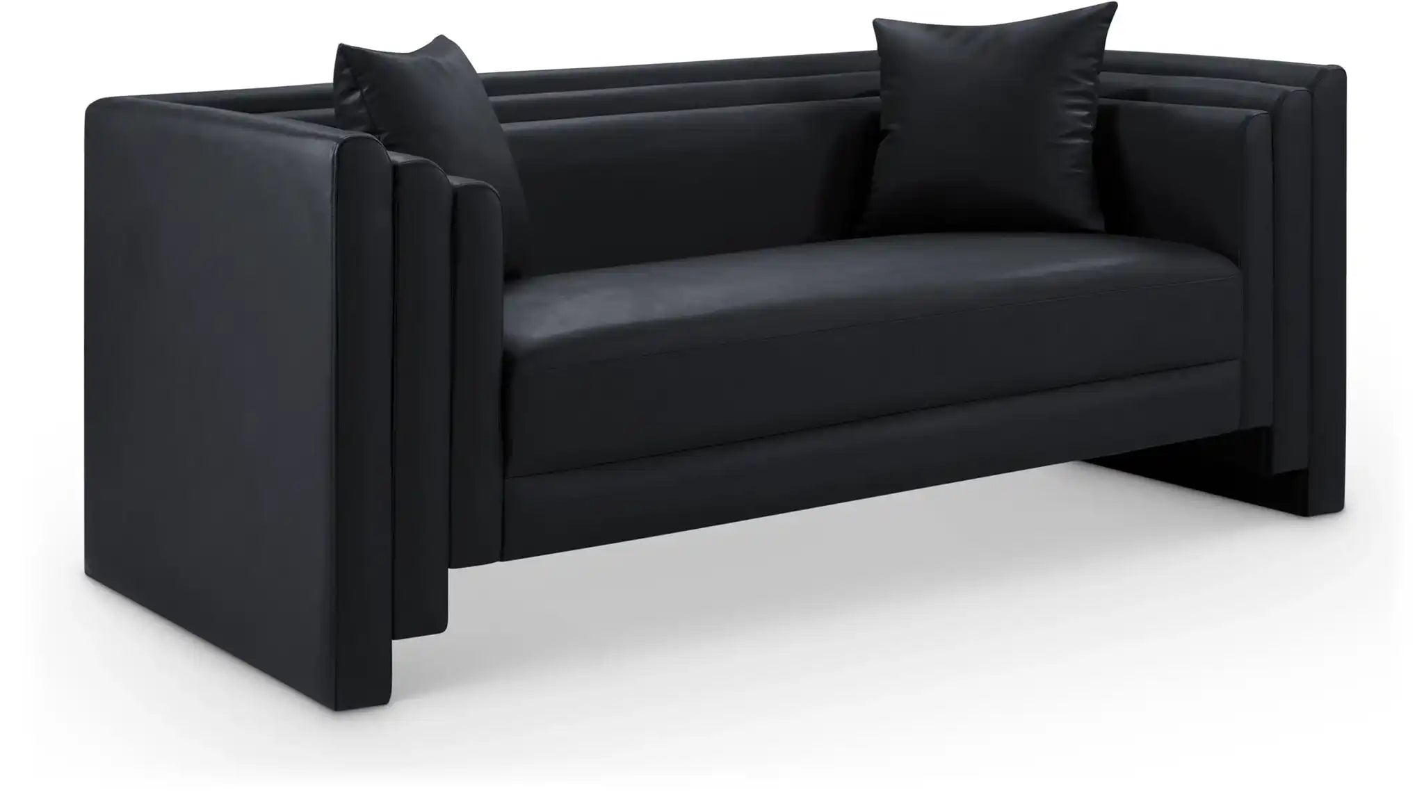 Everett - Vegan Leather Upholstered Loveseat - Best Buy Furniture