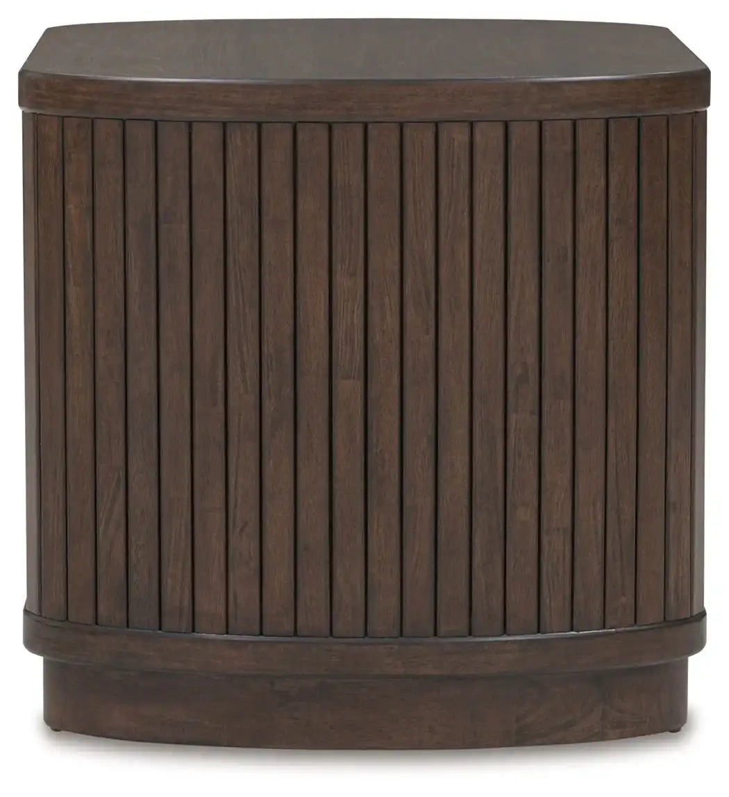 Korestone - Square End Table - Dark Brown - Best Buy Furniture