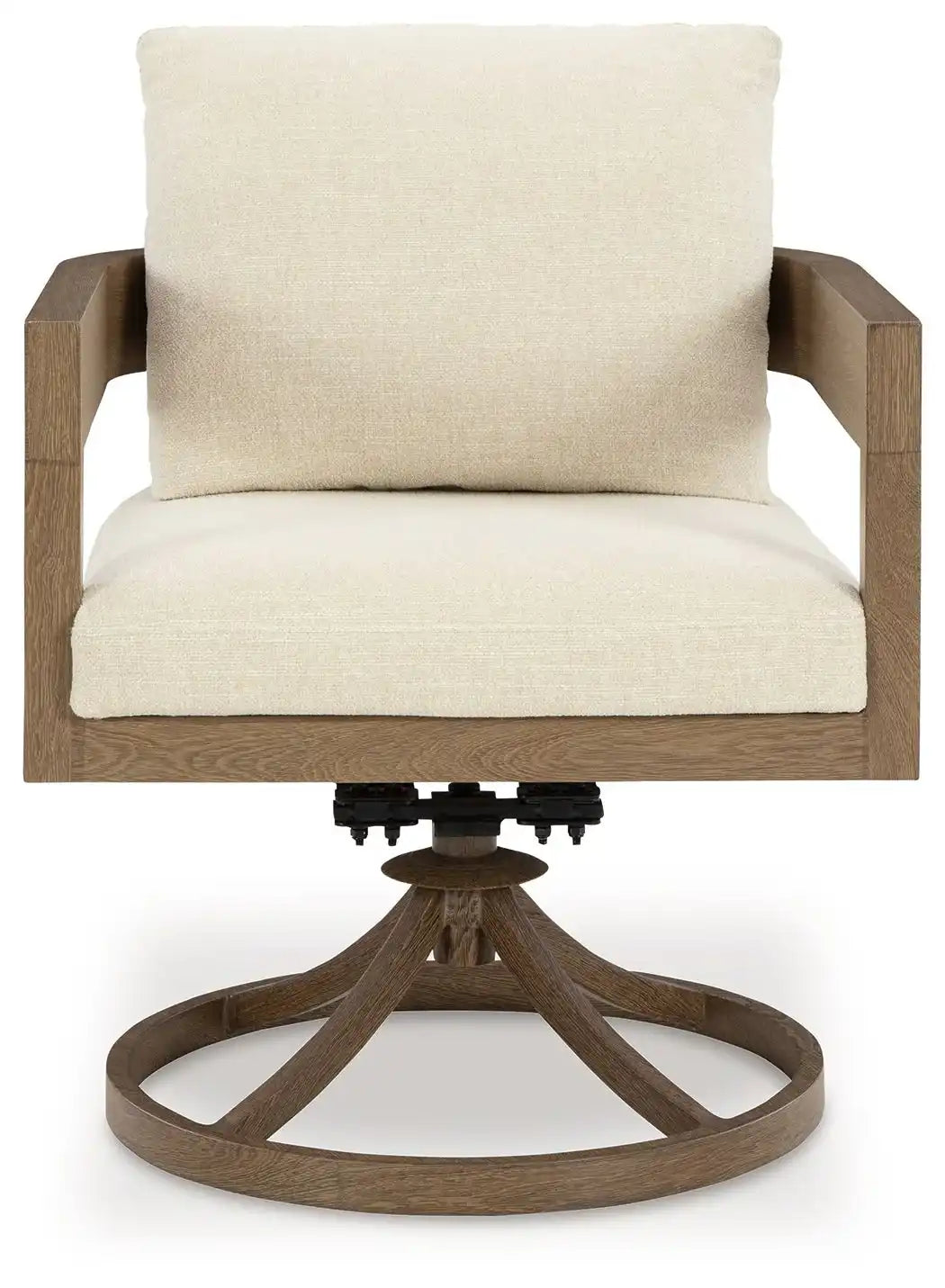 Serene Bay - Swivel Chair With Cushion (Set of 2) - Dark Brown / White - Best Buy Furniture