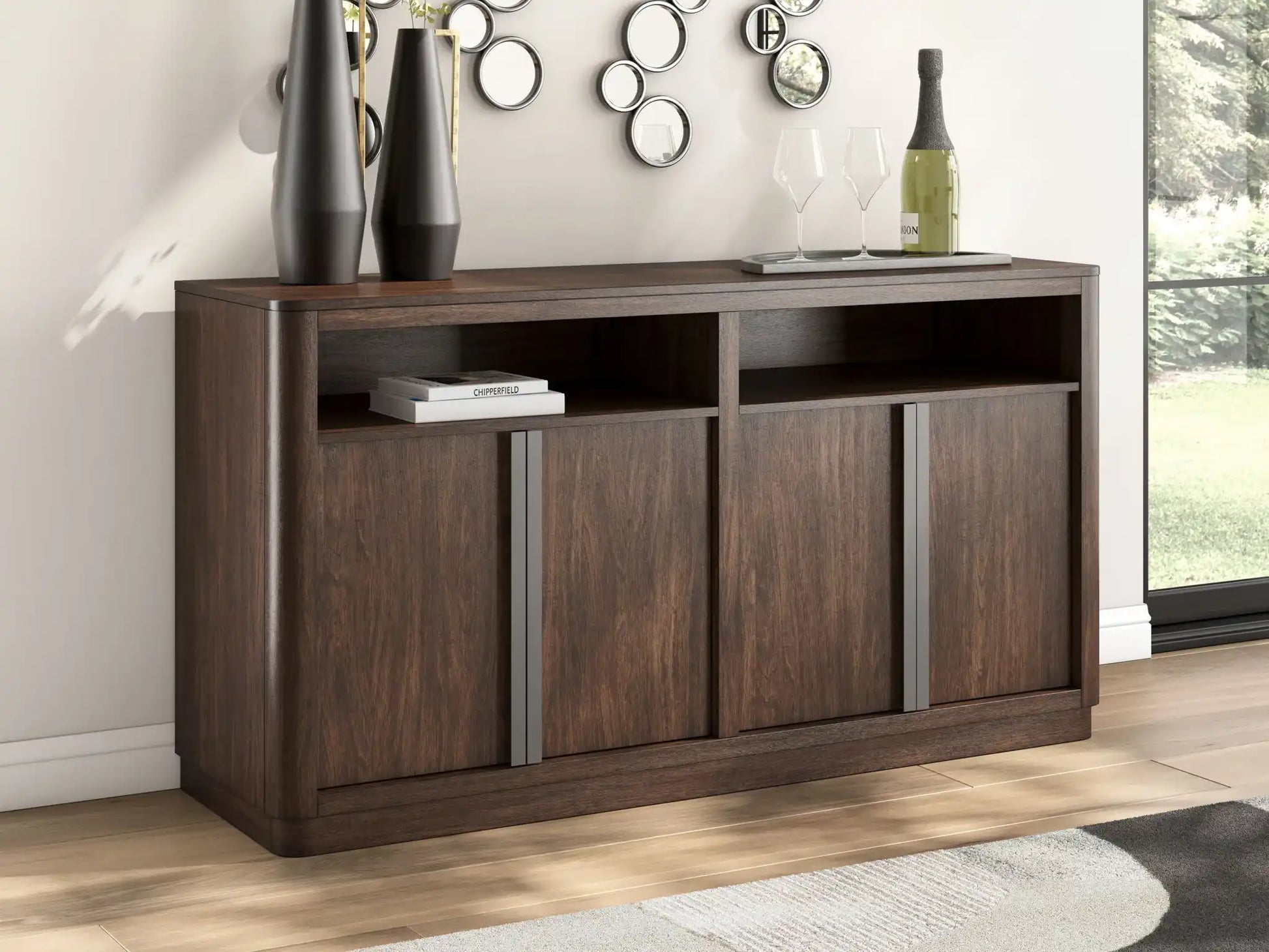 Dilenno - Dining Room Server - Dark Brown - Best Buy Furniture