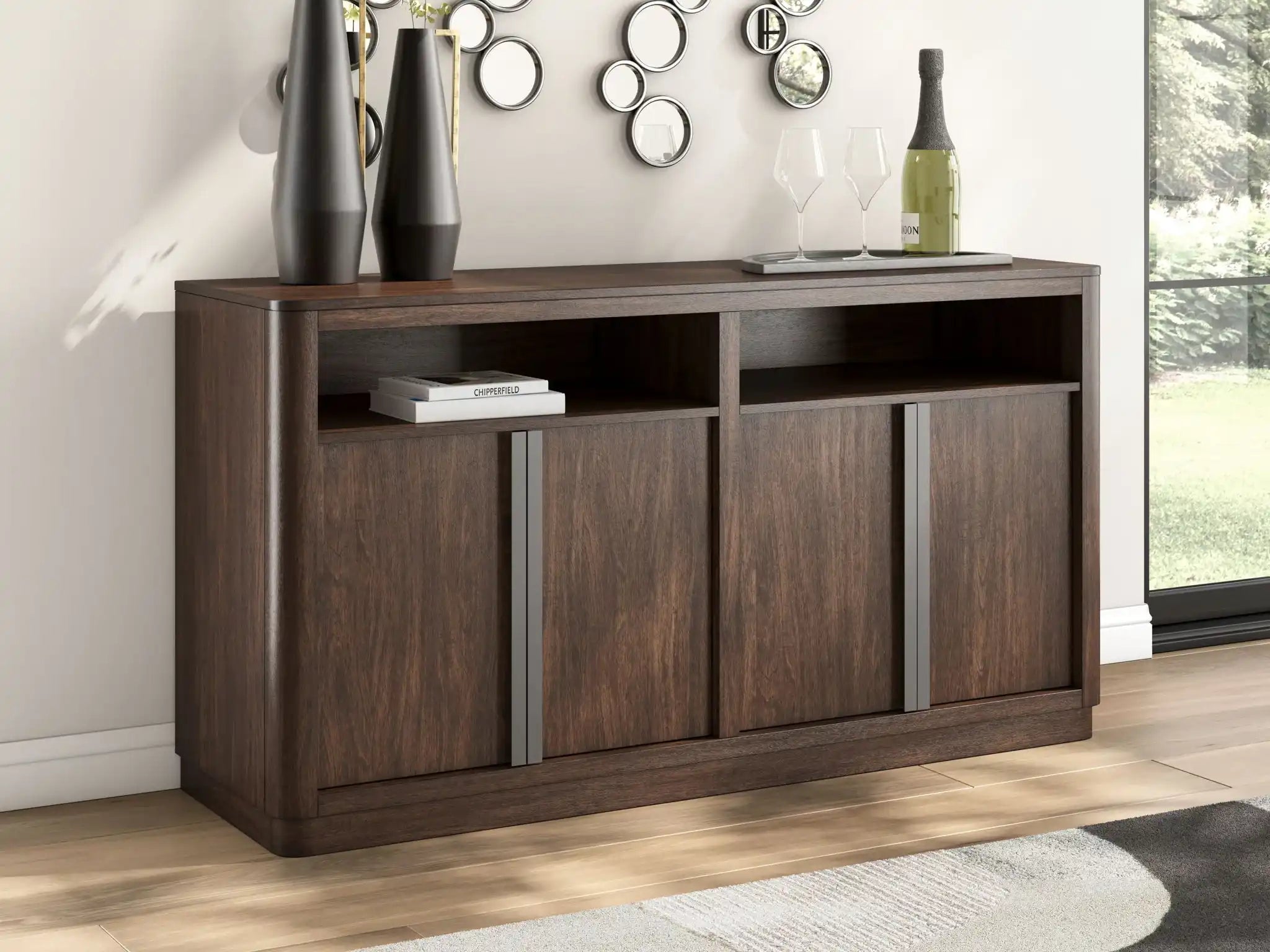 Dilenno - Dining Room Server - Dark Brown - Best Buy Furniture