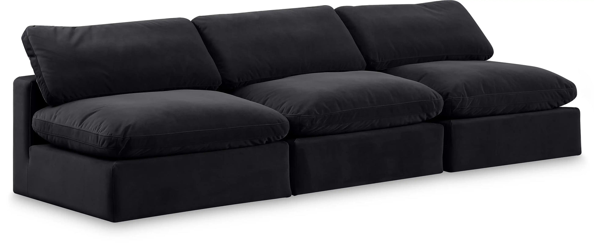 Comfy - Velvet Modular Armless Sofa 3 Seats - Best Buy Furniture