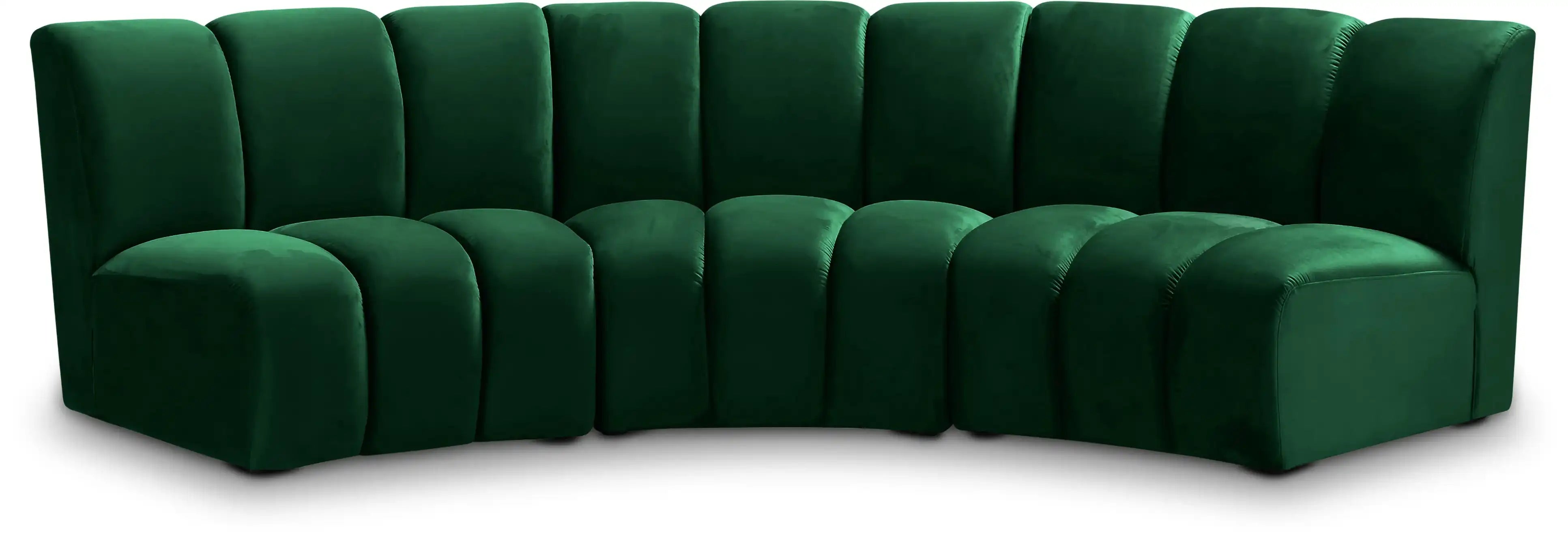 Infinity - 3 Piece Velvet Modular Sectional - Best Buy Furniture