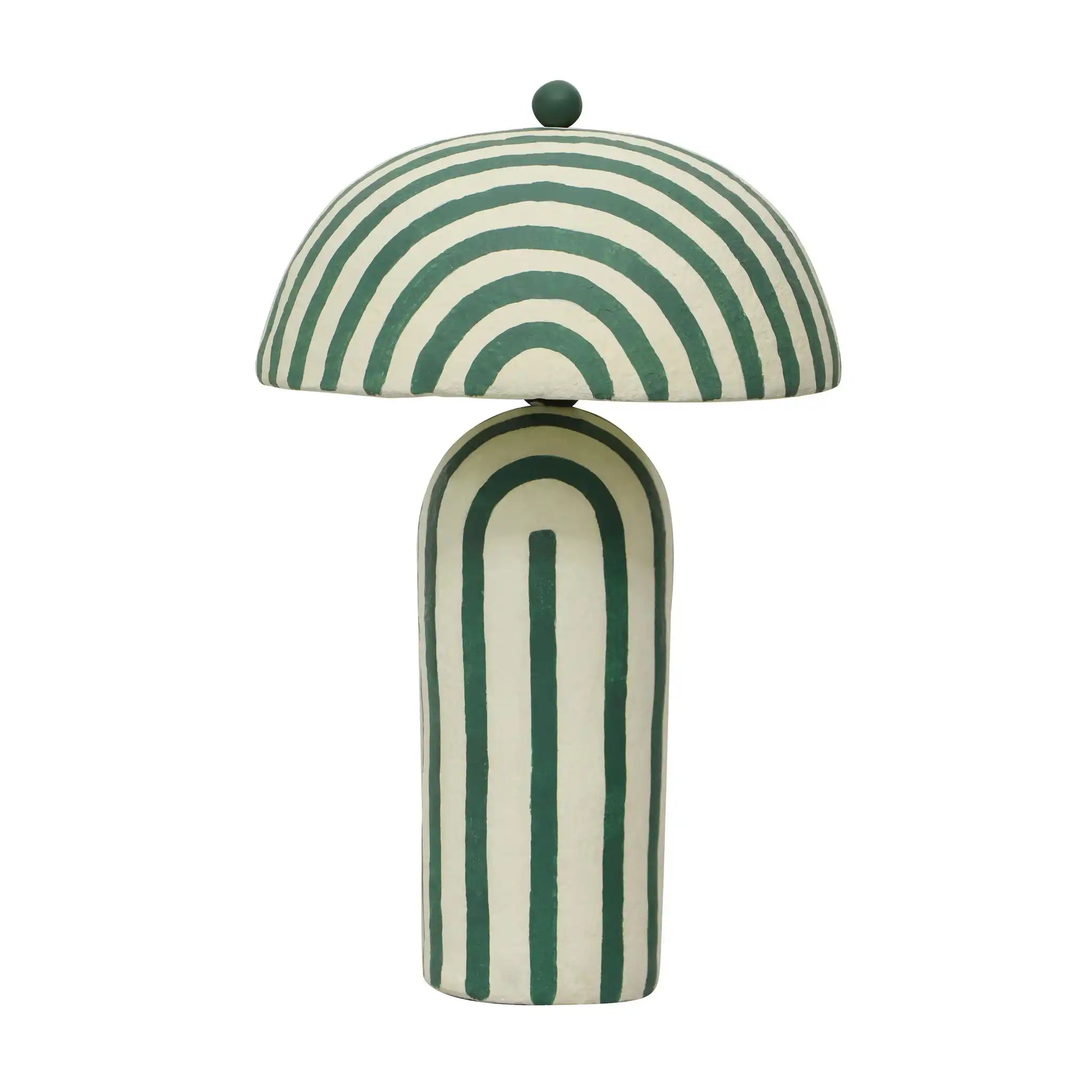 Maiori - Striped Papier Mache Table Lamp - Best Buy Furniture