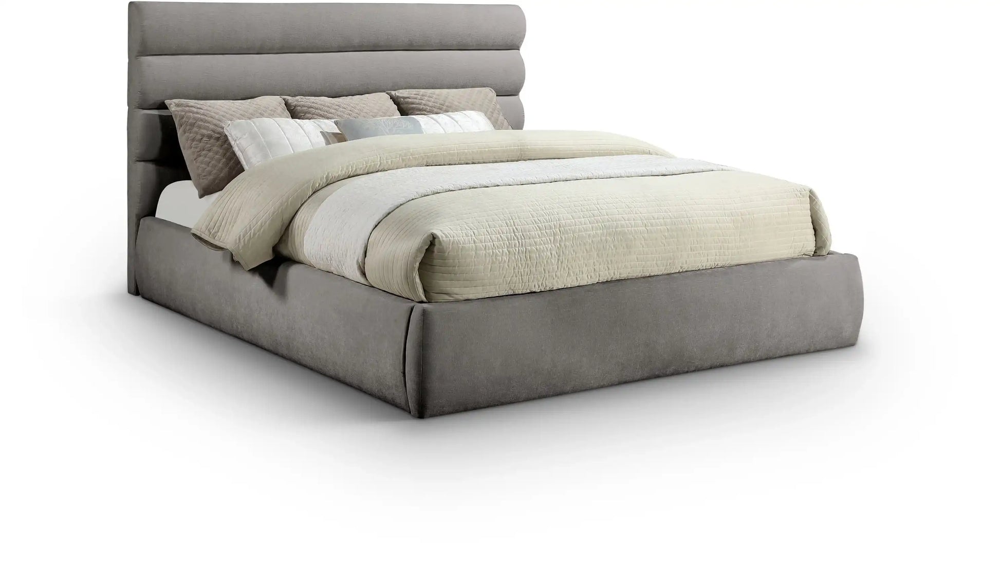 Adam - Chenille Fabric Bed With 52" Headboard - Best Buy Furniture