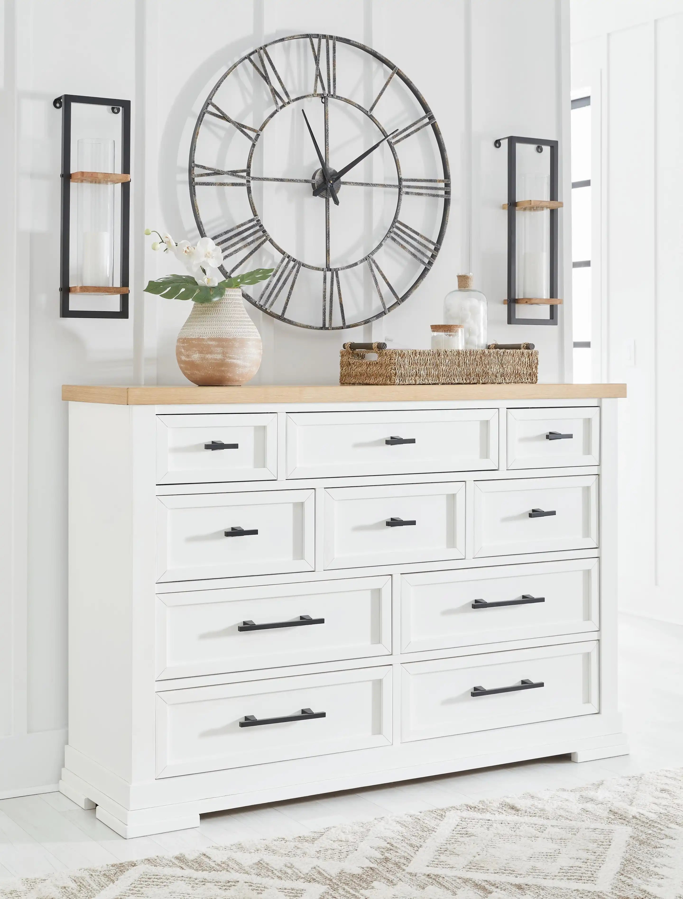 Ashbryn - Dresser - White / Natural - Best Buy Furniture