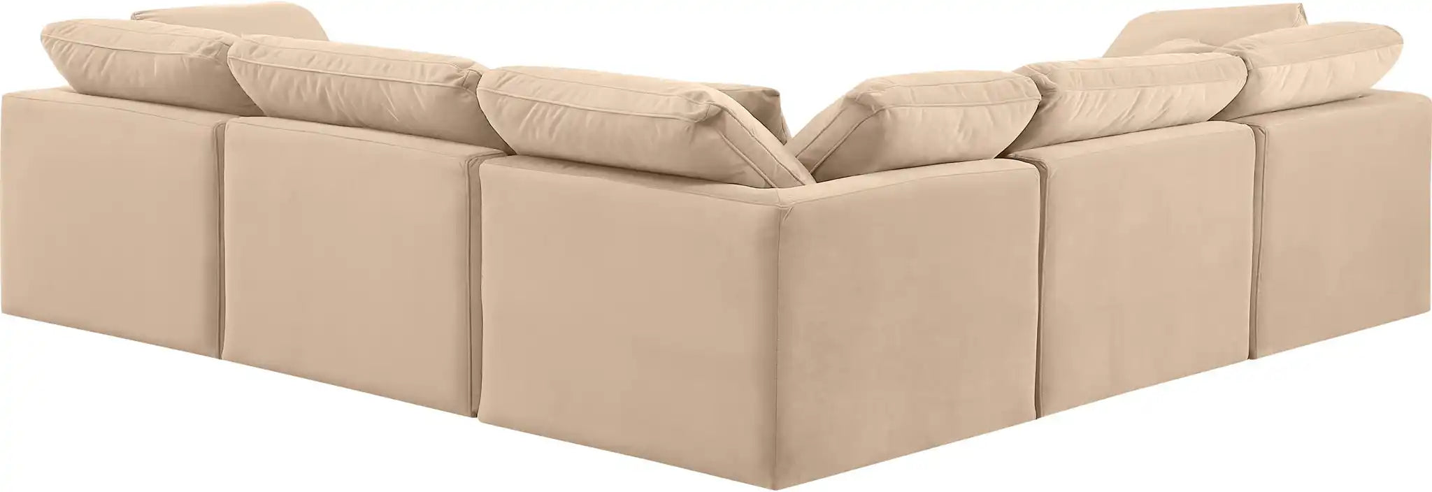 Indulge - Velvet 5 Piece Modular Corner Sectional