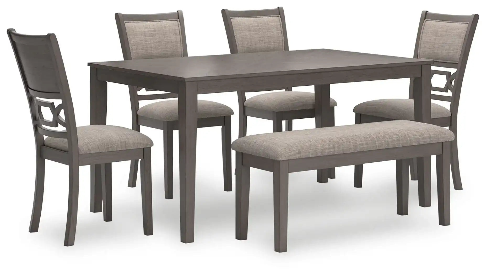 Wrenning - Dining Room Table Set (Set of 6) - Gray - Best Buy Furniture