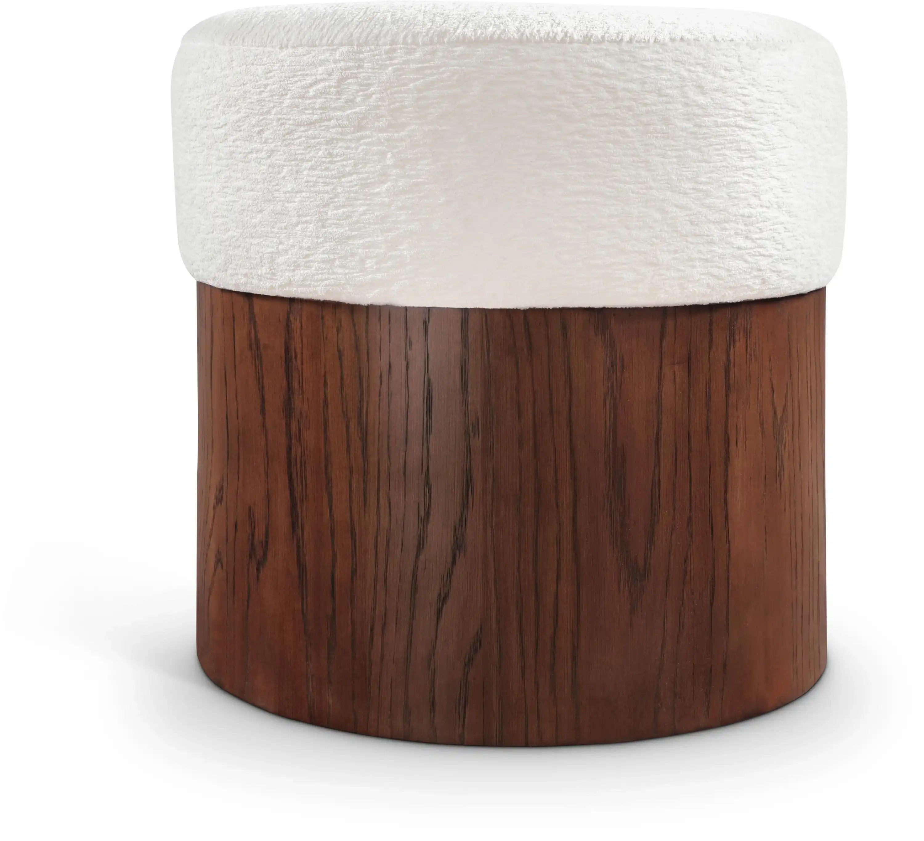Nimes - Ottoman / Stool With Brown Base - Best Buy Furniture