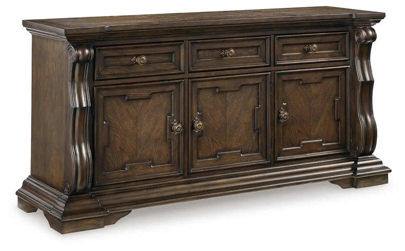 Maylee - Dining Room Buffet - Dark Brown - Best Buy Furniture