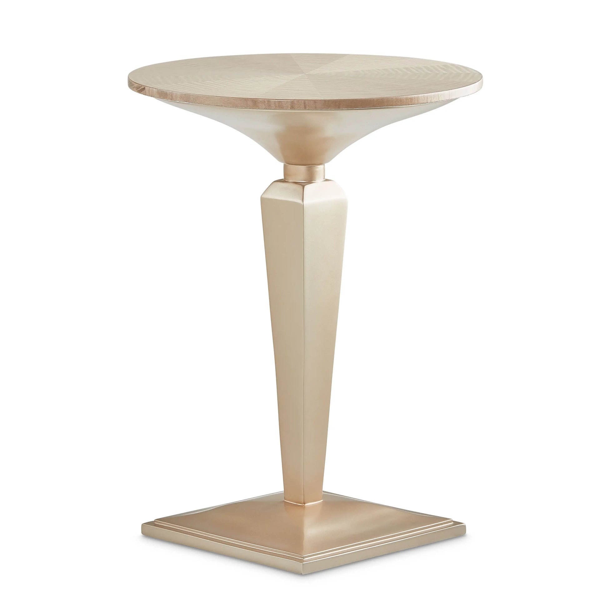 Malibu Crest - Round Pedestal Tea Table - Chardonnay - Best Buy Furniture