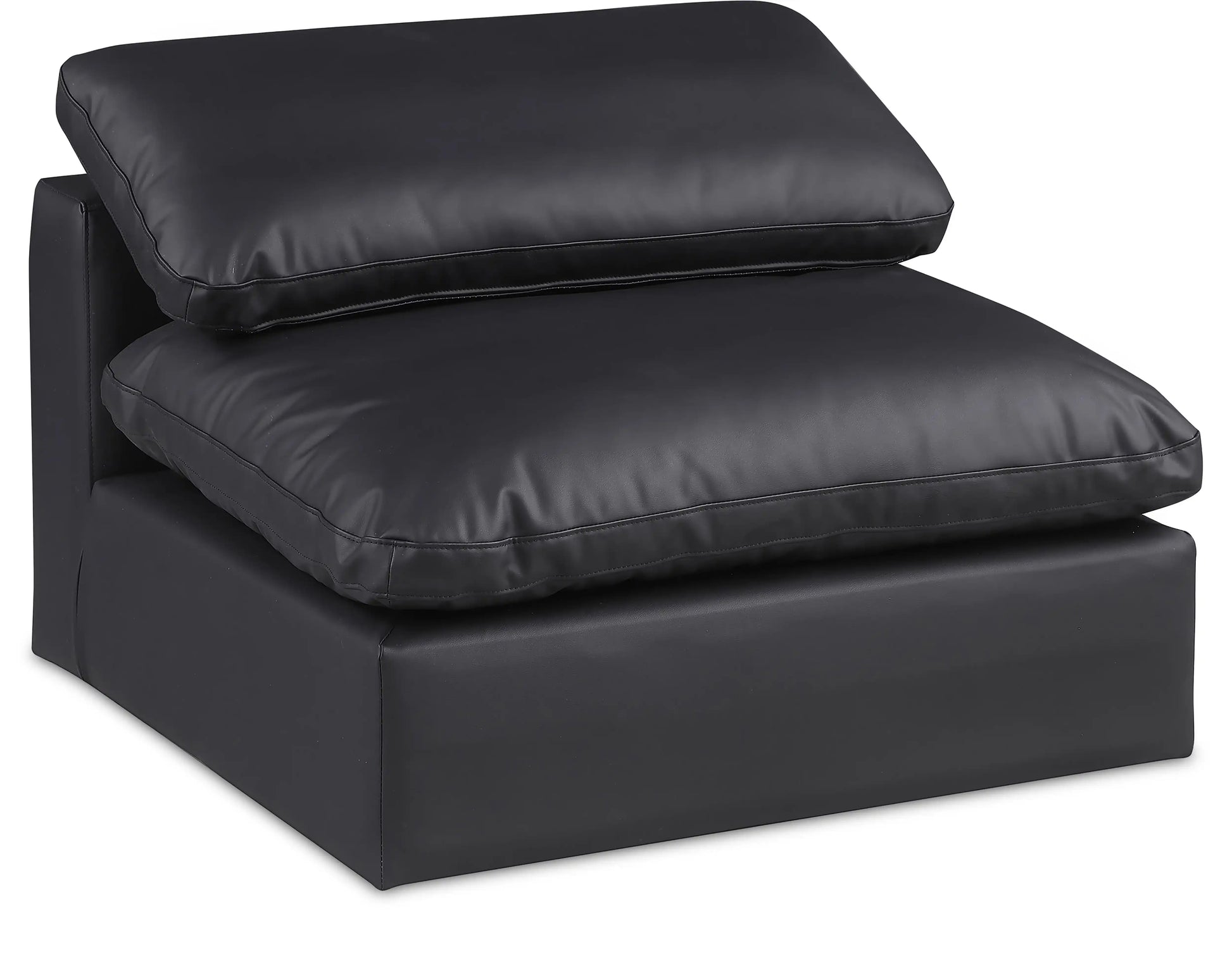 Comfy - Faux Leather Armless Chair - Best Buy Furniture