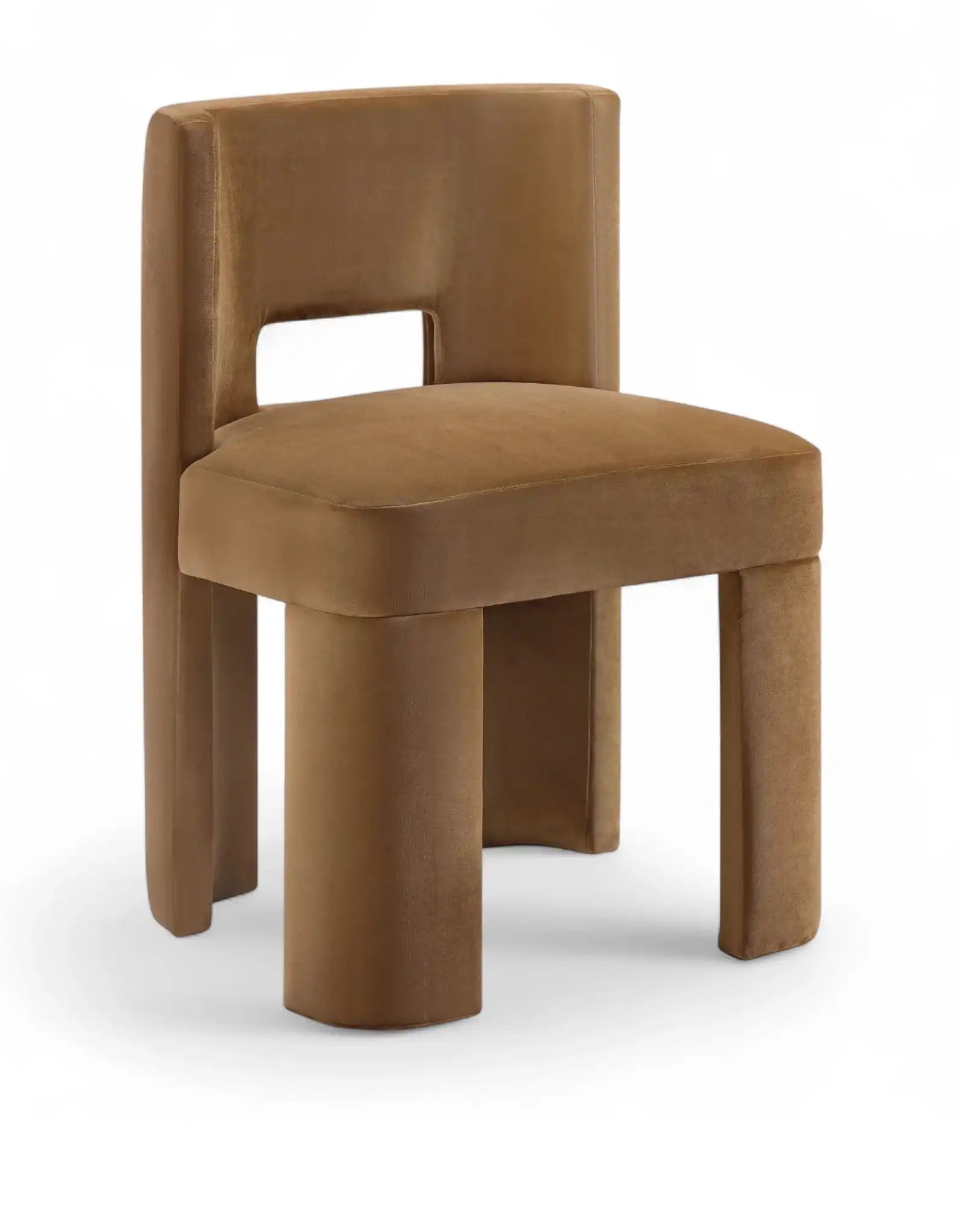 Zuno - Velvet Performance Fabric Upholstered Dining Chair (Set of 2) - Saddle - Best Buy Furniture