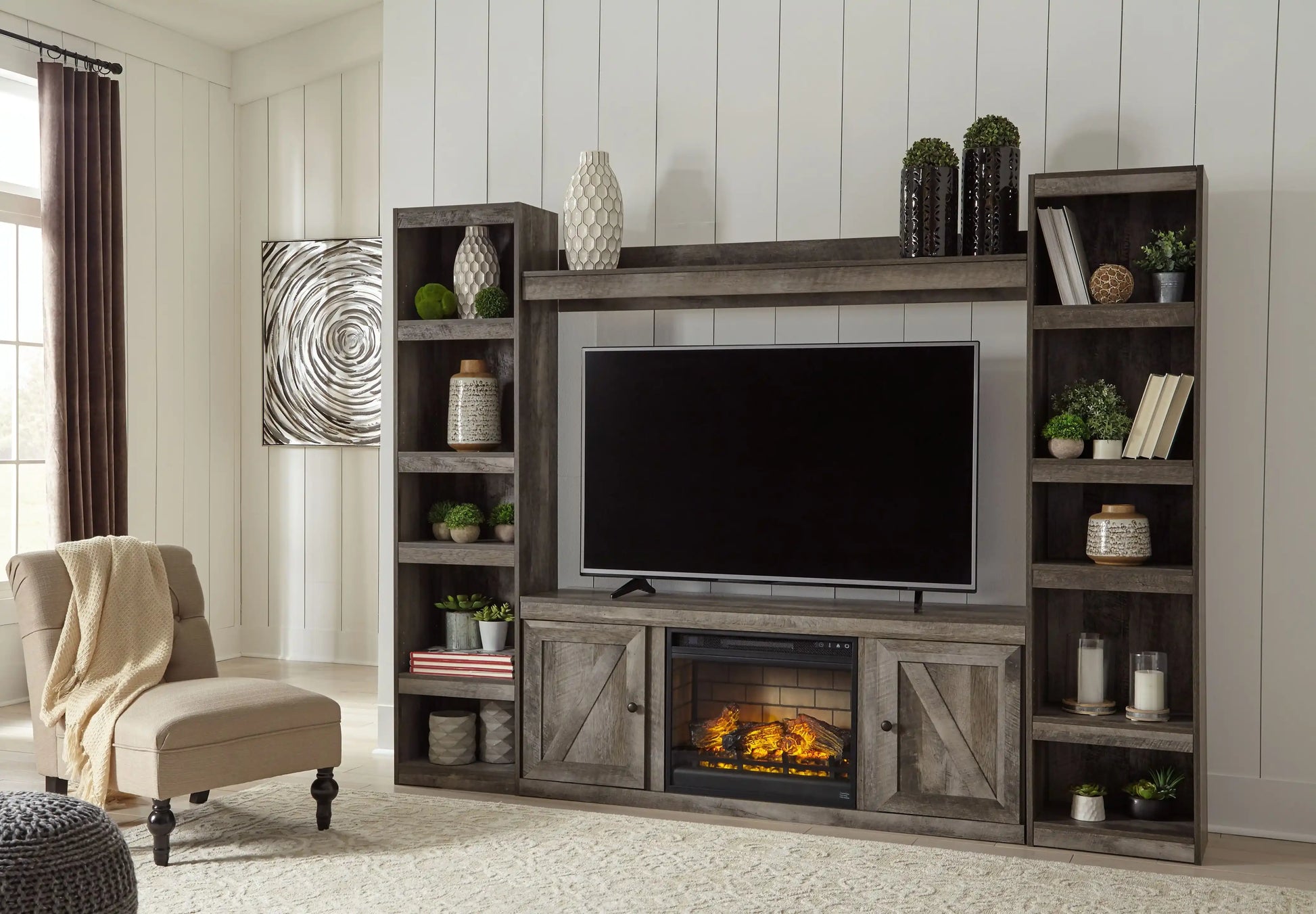 Wynnlow - Entertainment Center With 60" TV Stand - Best Buy Furniture