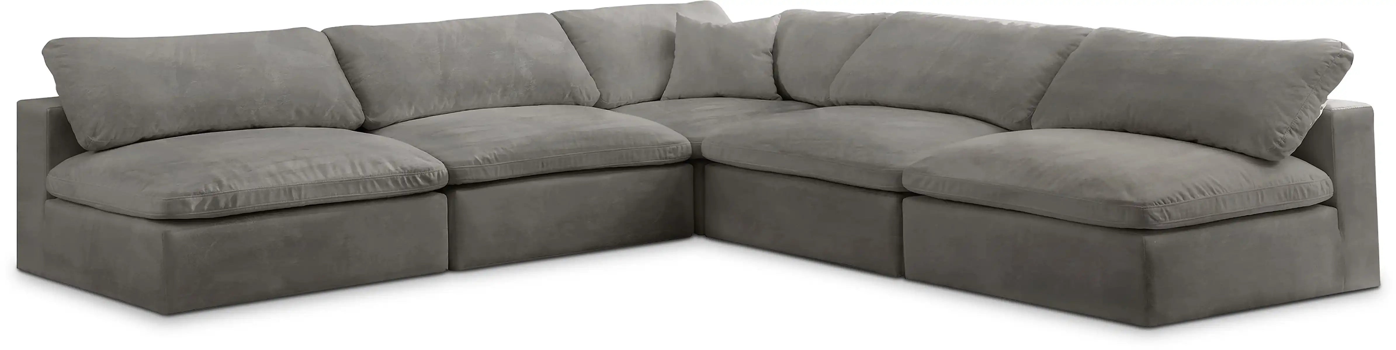 Cozy - 5 Piece Modular Corner Armless Sectional - Best Buy Furniture