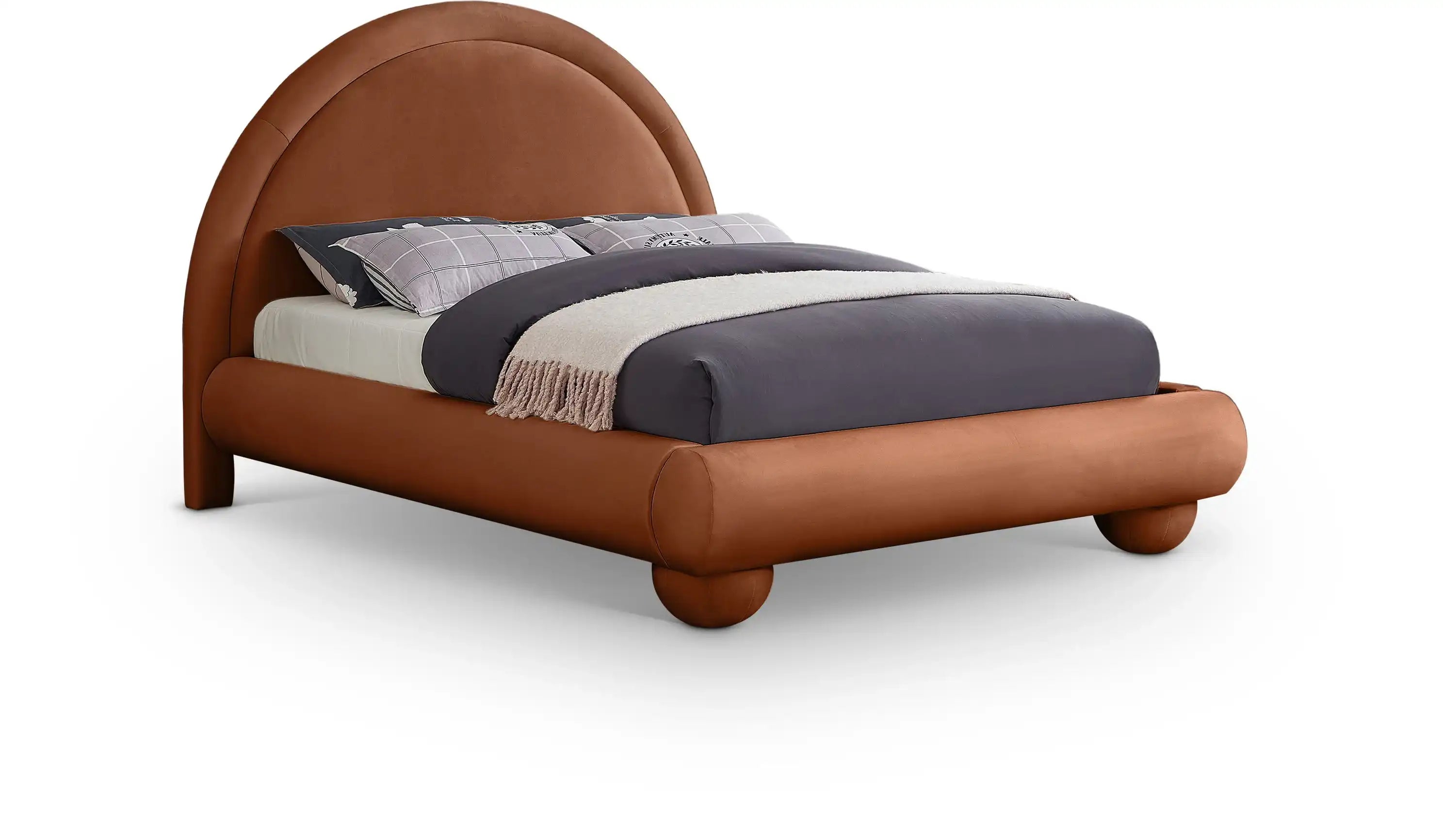 Madrid - Velvet Upholstered Bed - Best Buy Furniture