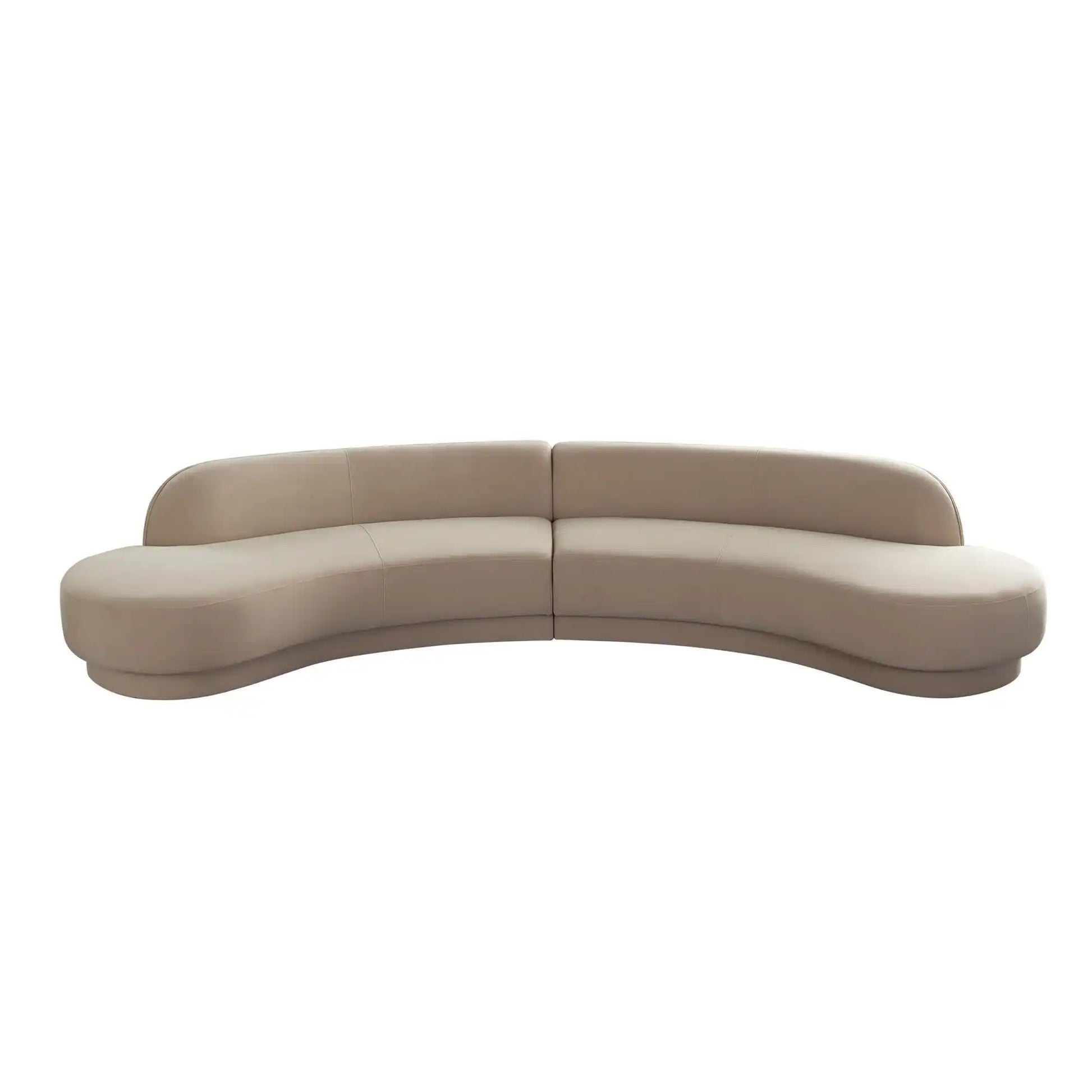 Zelda Light Camel Performance Velvet 2 Piece Sectional Sofa - Best Buy Furniture