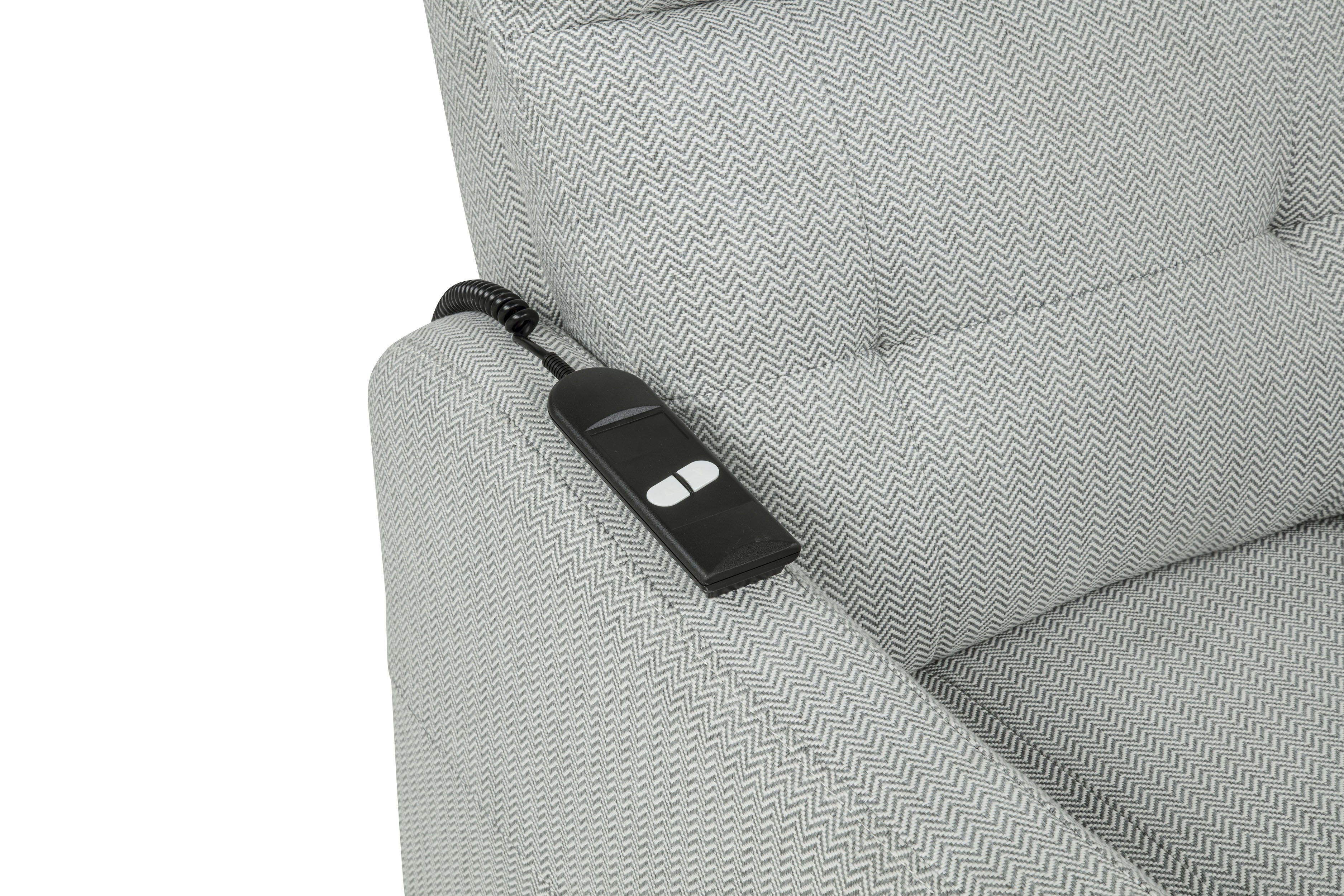 Dayes Upholstered Power Lift Recliner Chair Light Grey-