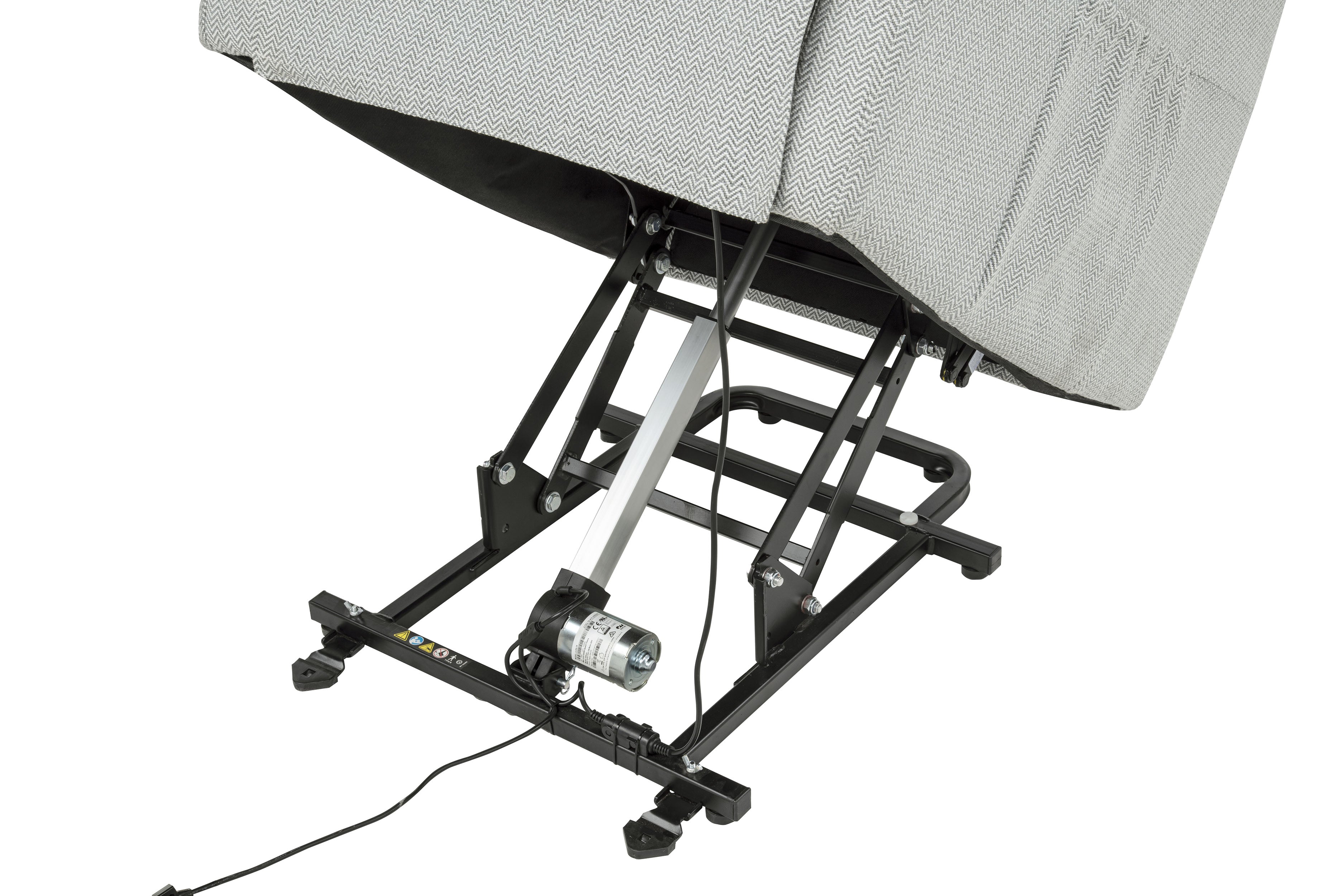 Dayes Upholstered Power Lift Recliner Chair Light Grey-