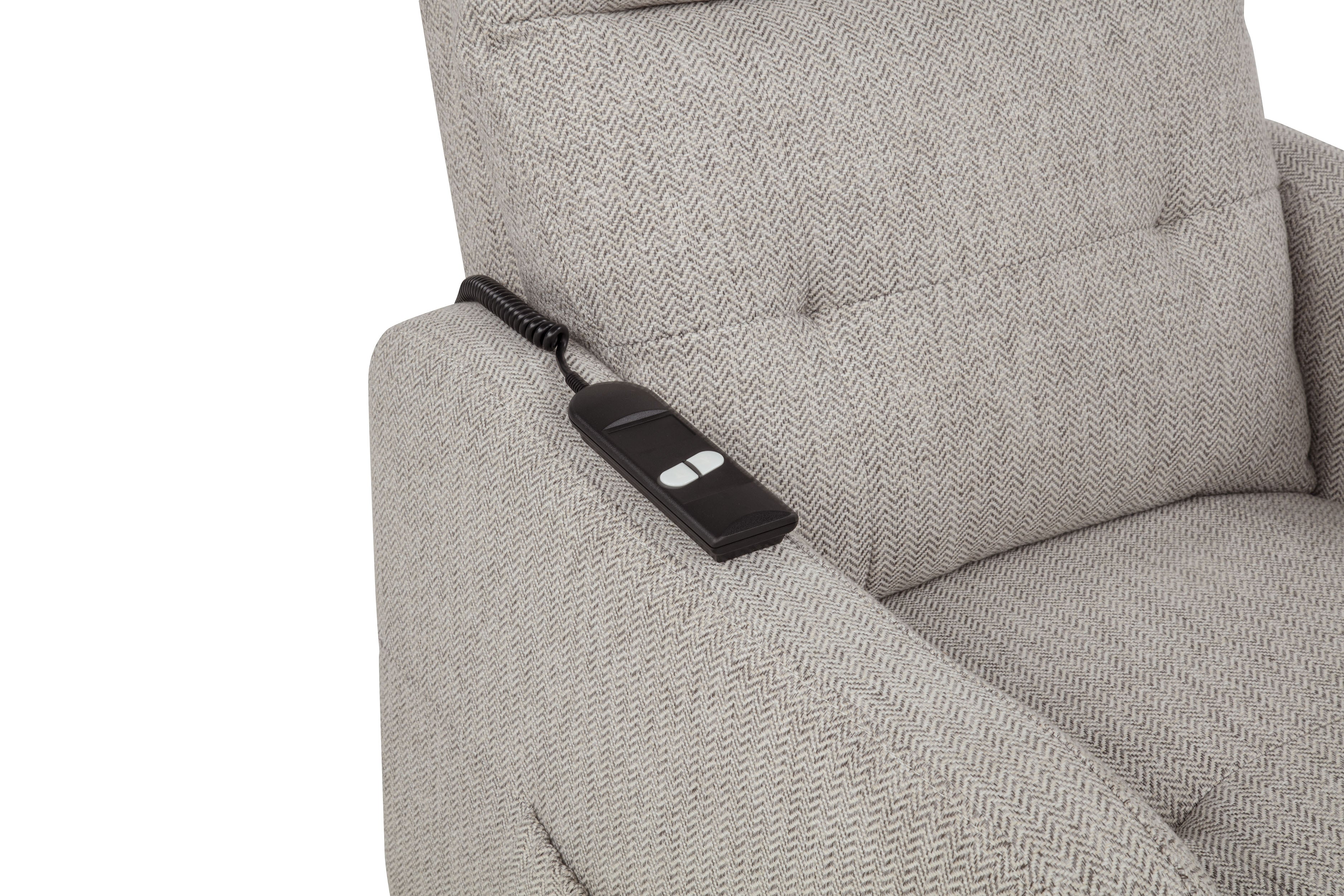 Dayes Upholstered Power Lift Recliner Chair Taupe-