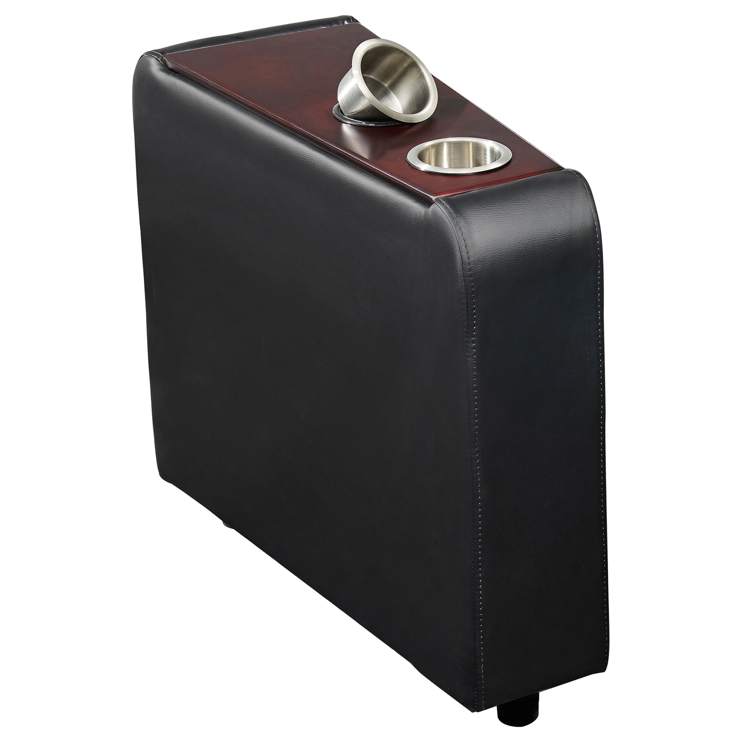 Toohey Upholstered Home Theater Storage Wedge Console Black-CoasterEveryday