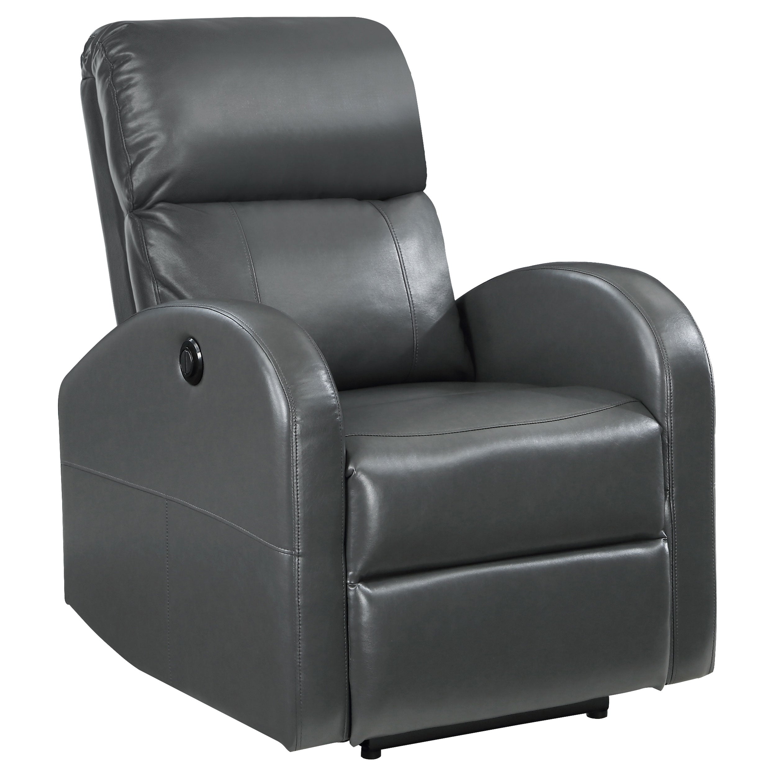 Grant Upholstered Power Recliner Chair Grey-