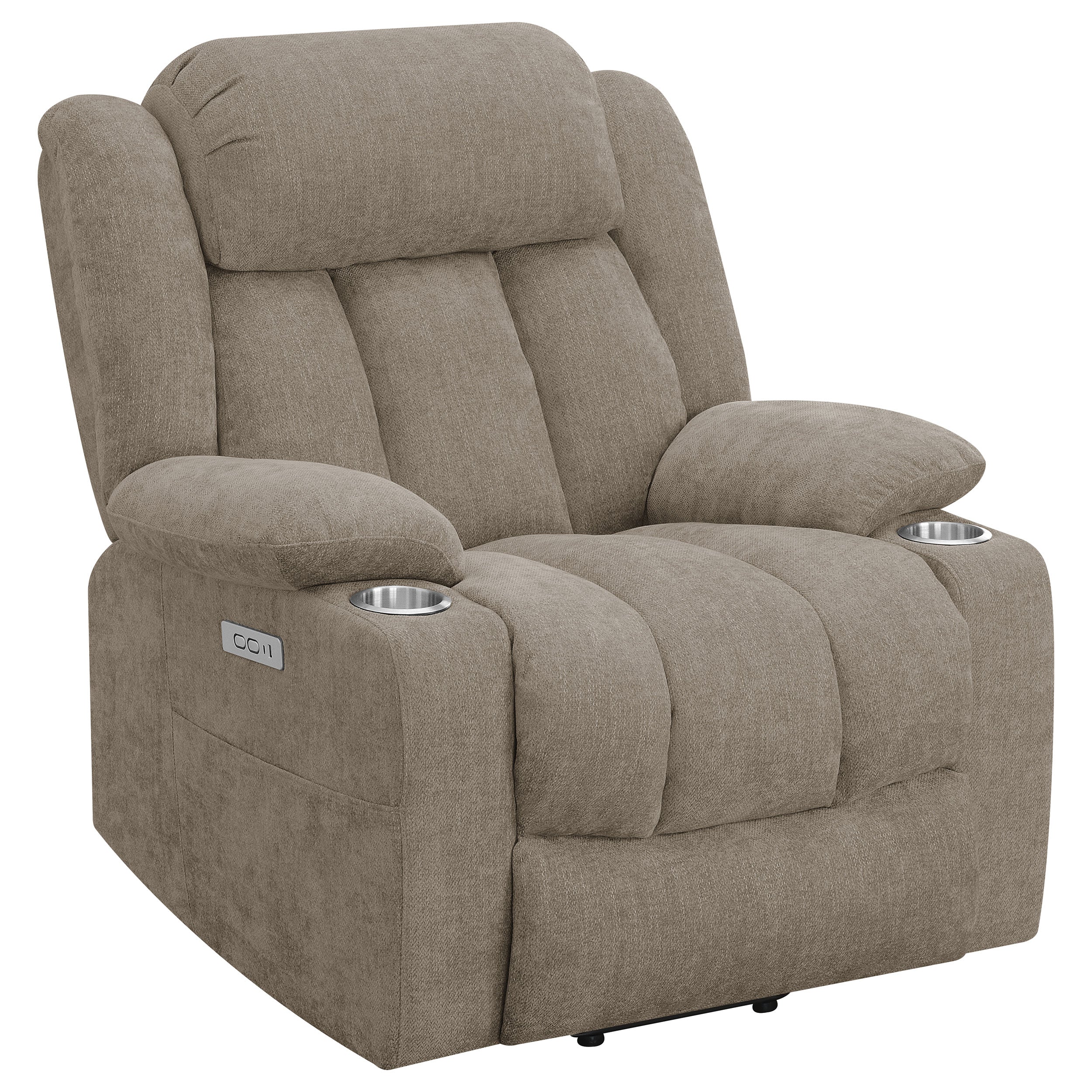 Houston Upholstered Power Lift Recliner Chair Camel-
