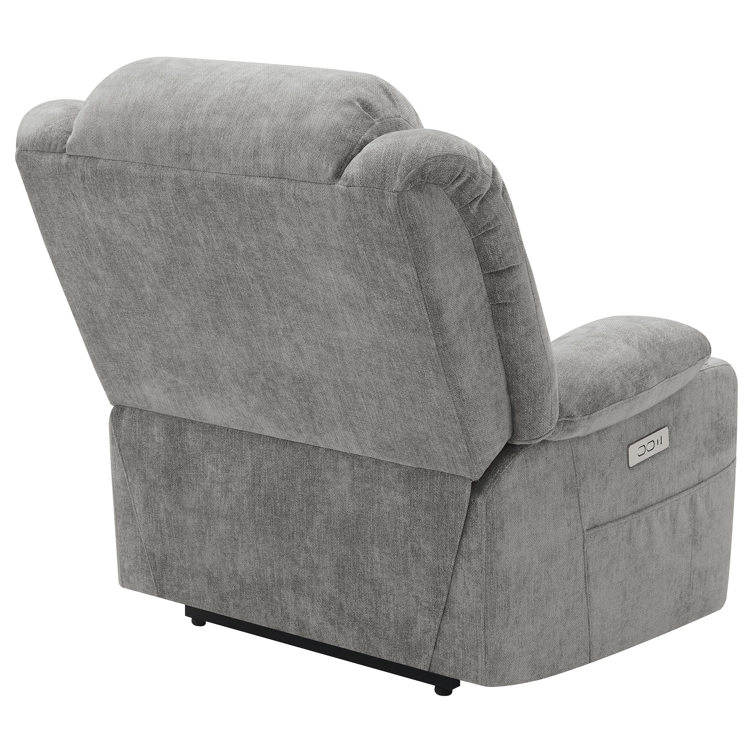 Houston Upholstered Power Lift Recliner Grey-