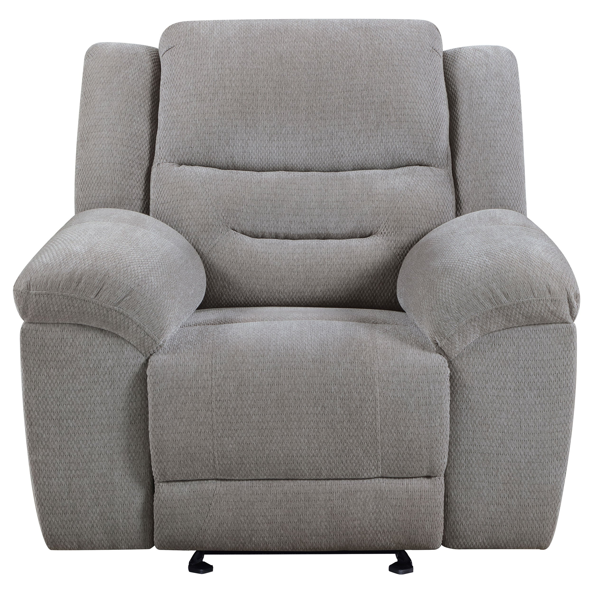 Gilson Chenille Upholstered Glider Recliner Chair Grey-
