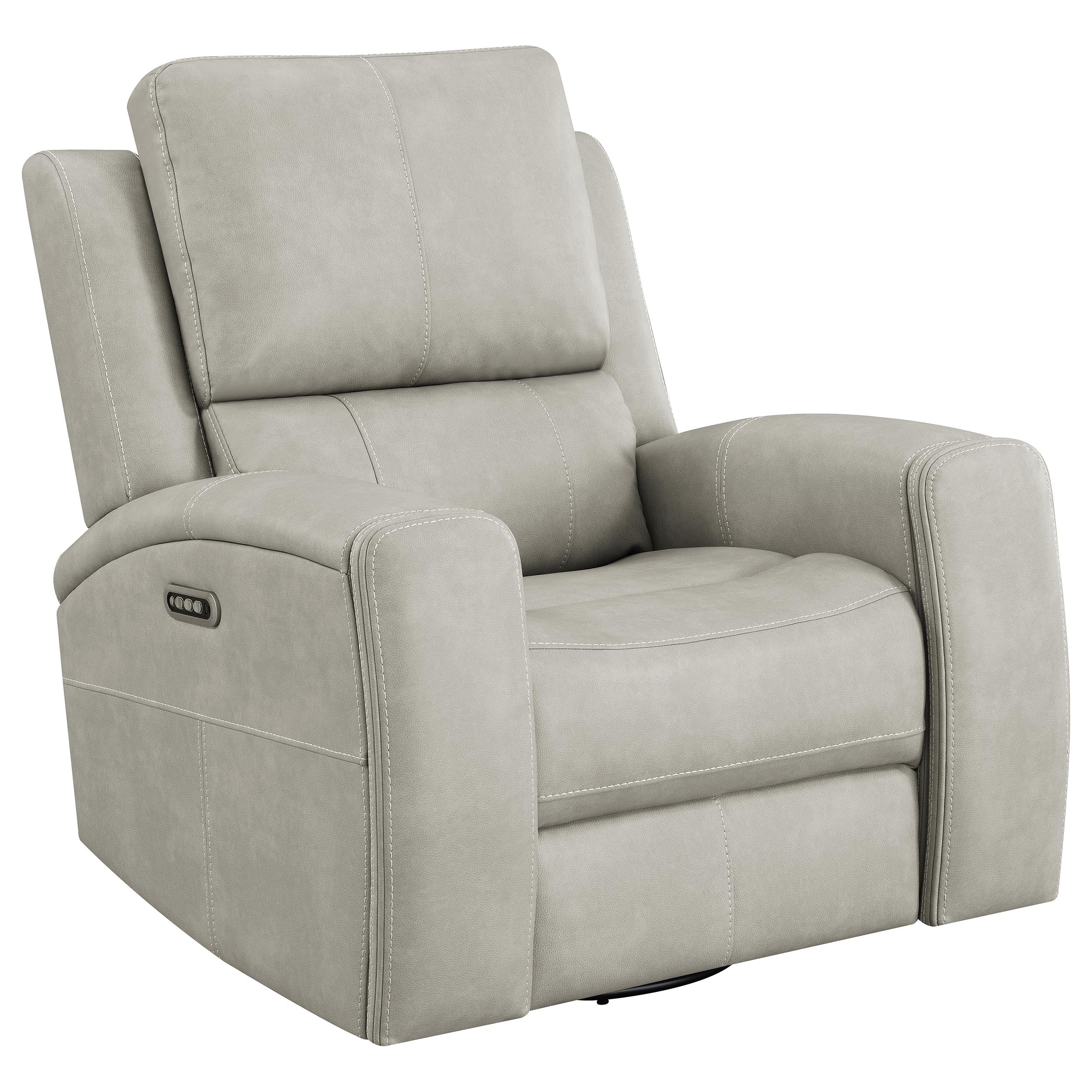 Brickston Triple Power Swivel Glider Recliner Grey-
