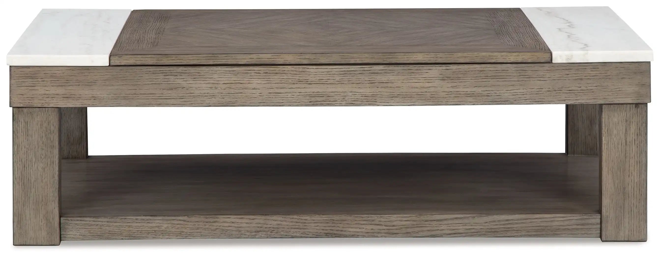 Loyaska - Lift Top Cocktail Table - Grayish Brown / White - Best Buy Furniture